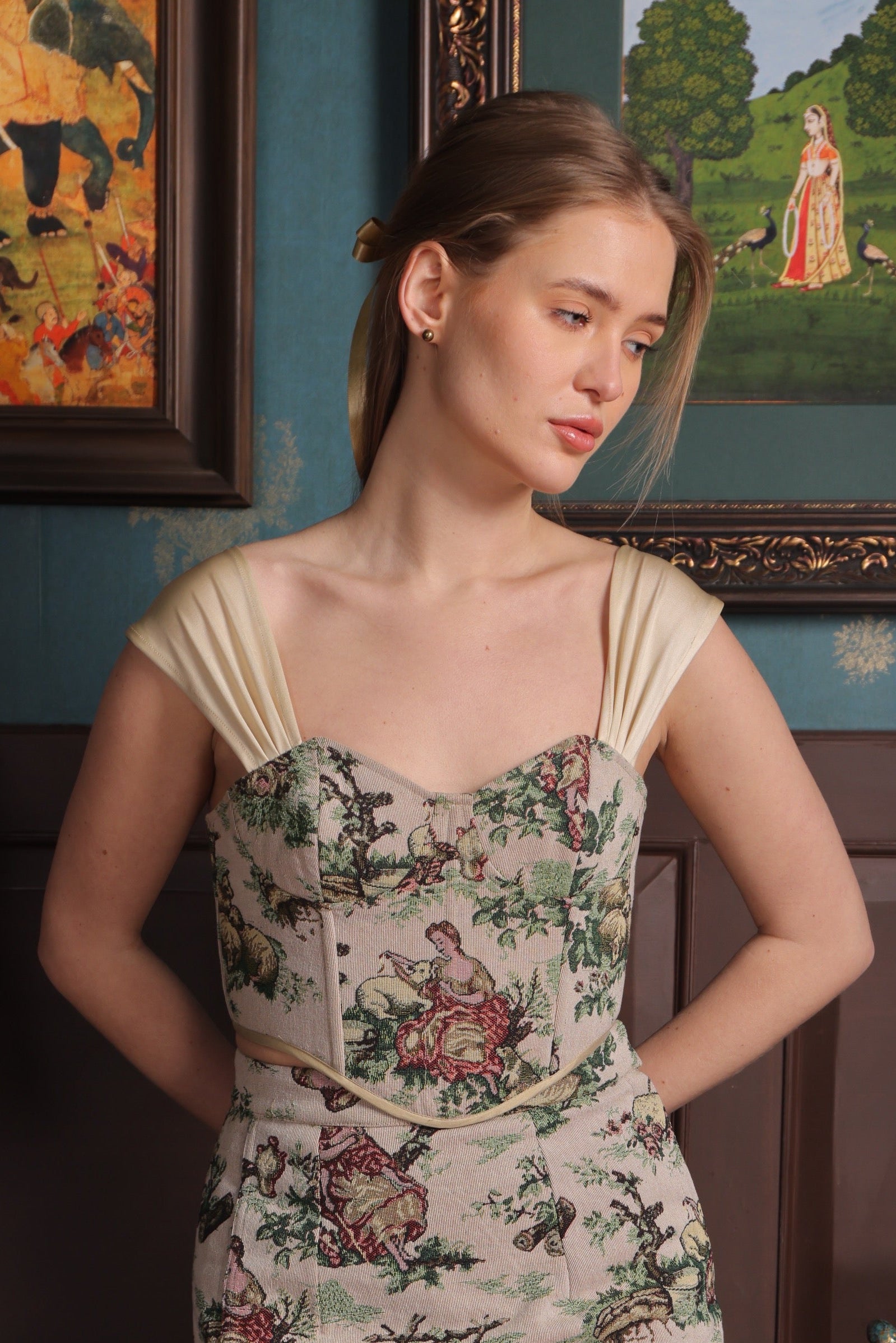 ECRU ETCH CORSET TOP