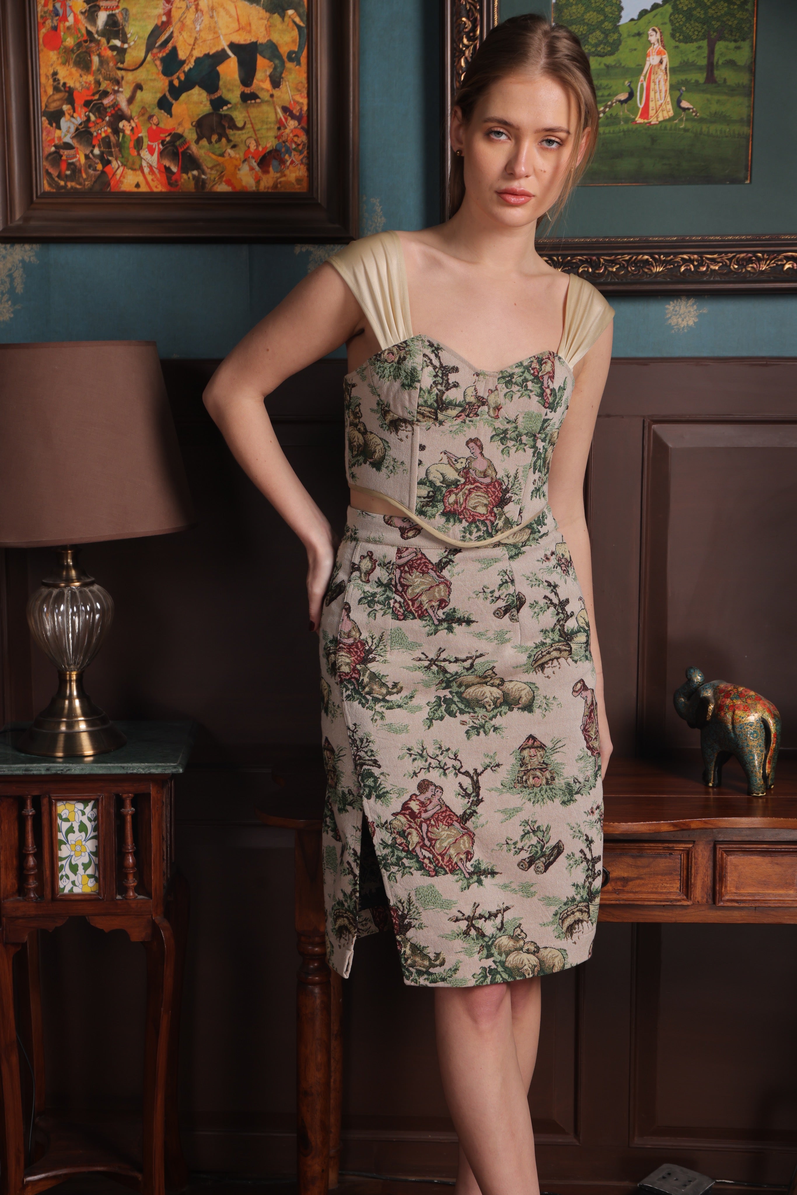 ECRU ETCH CORSET TOP