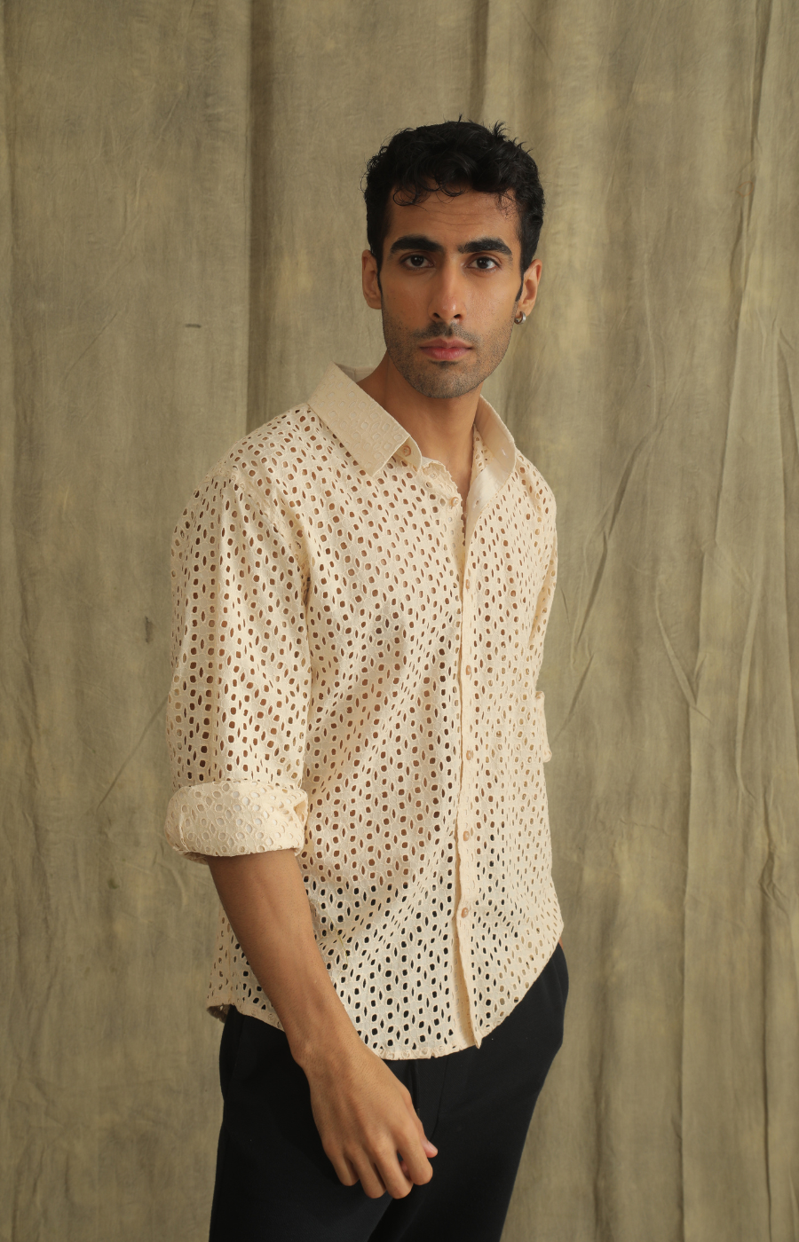 ECRU SHADOW WORK SHIRT