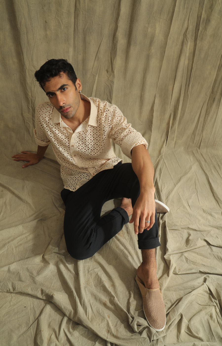 ECRU SHADOW WORK SHIRT