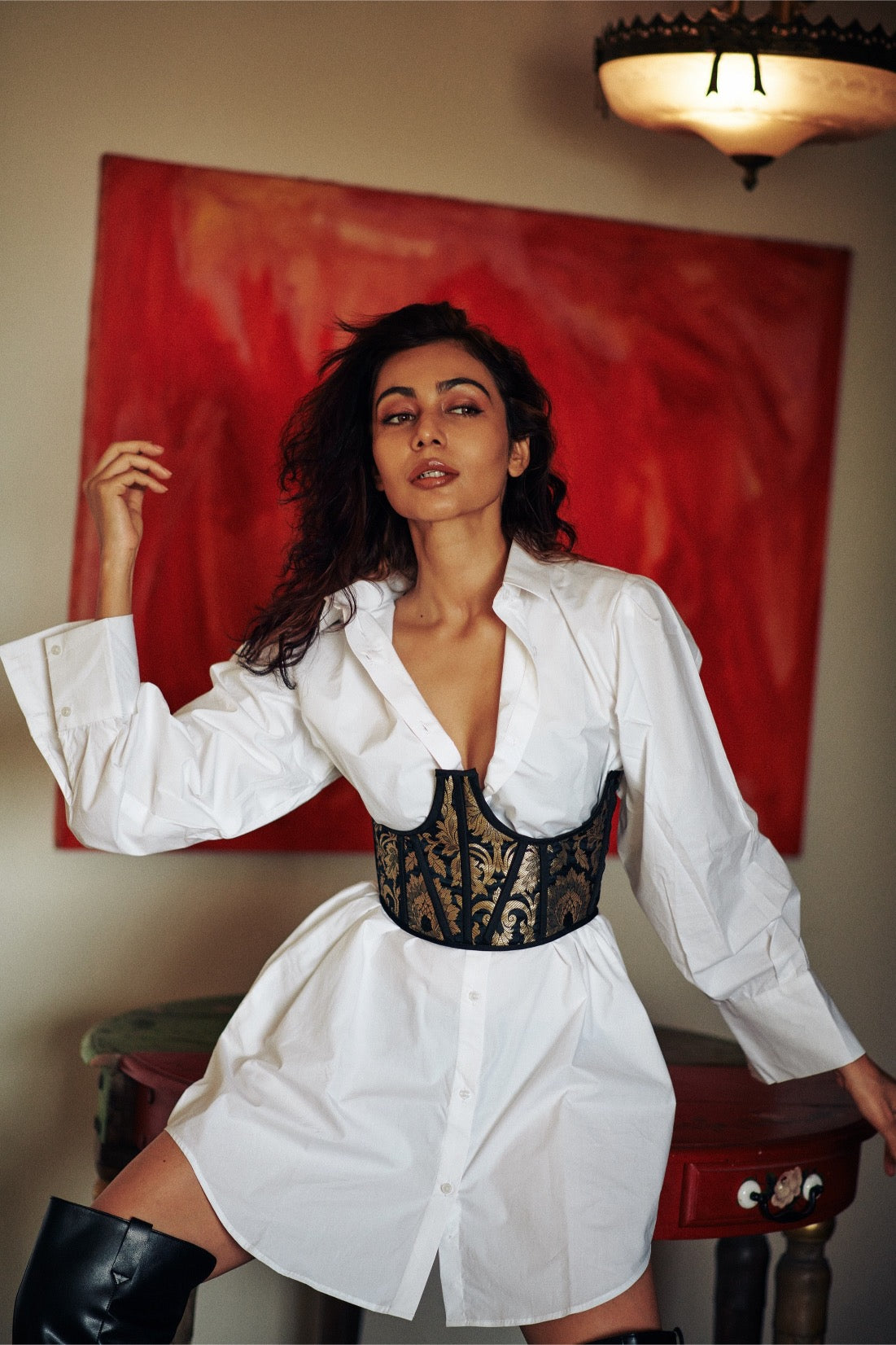 BAROQUE BLOOM CORSET BELT