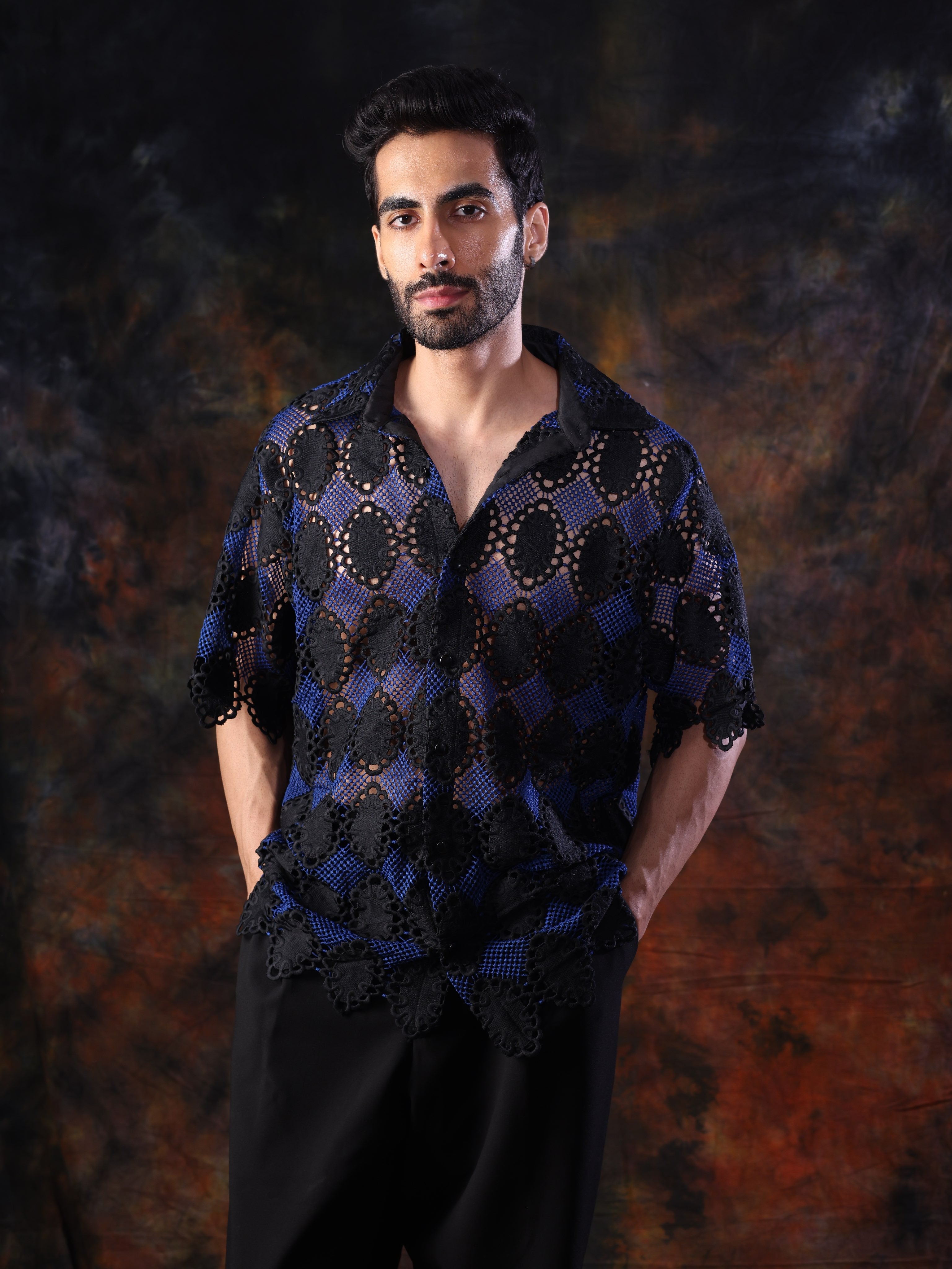 MOSAIC CROCHET SHIRT