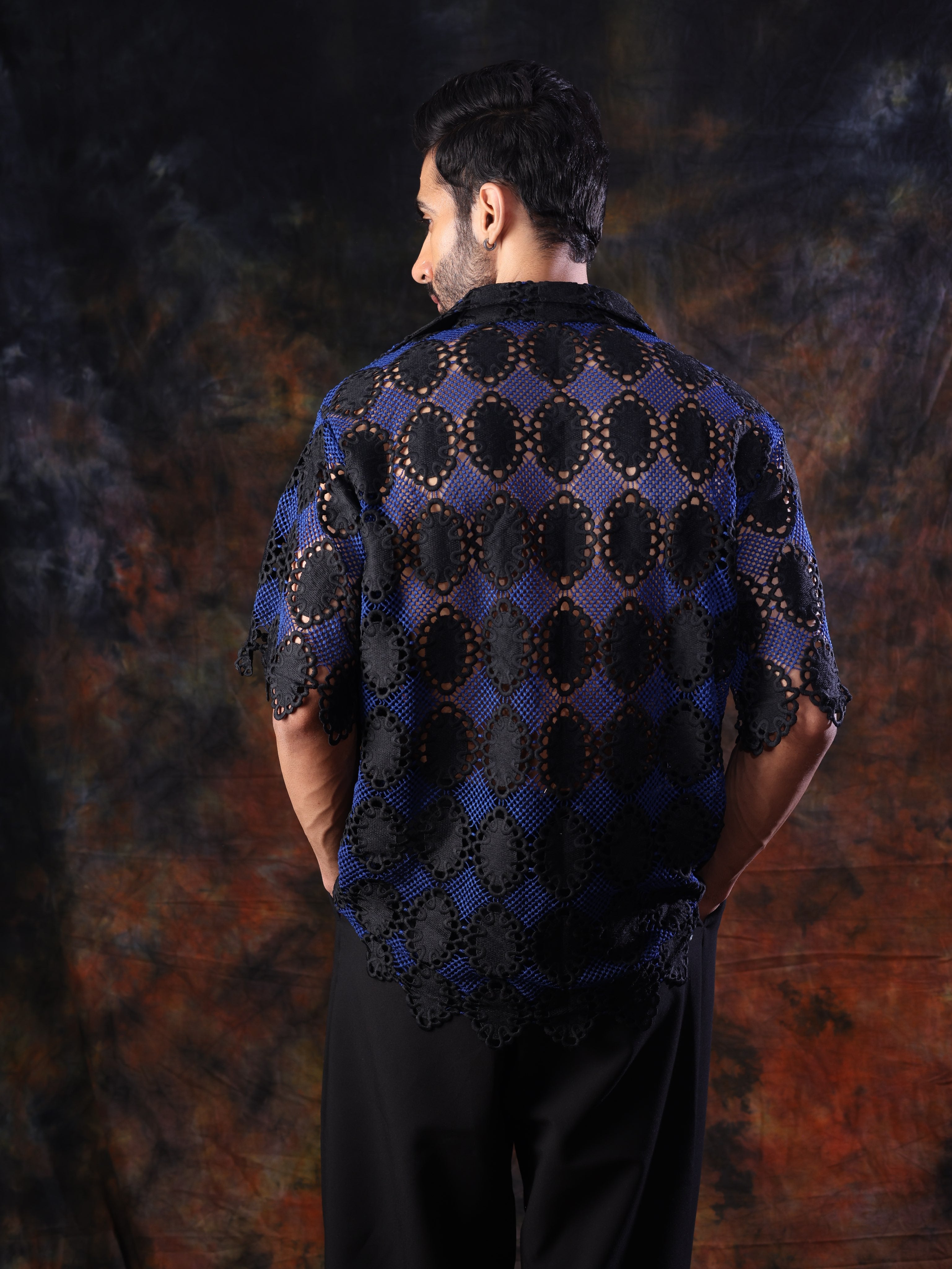 MOSAIC CROCHET SHIRT