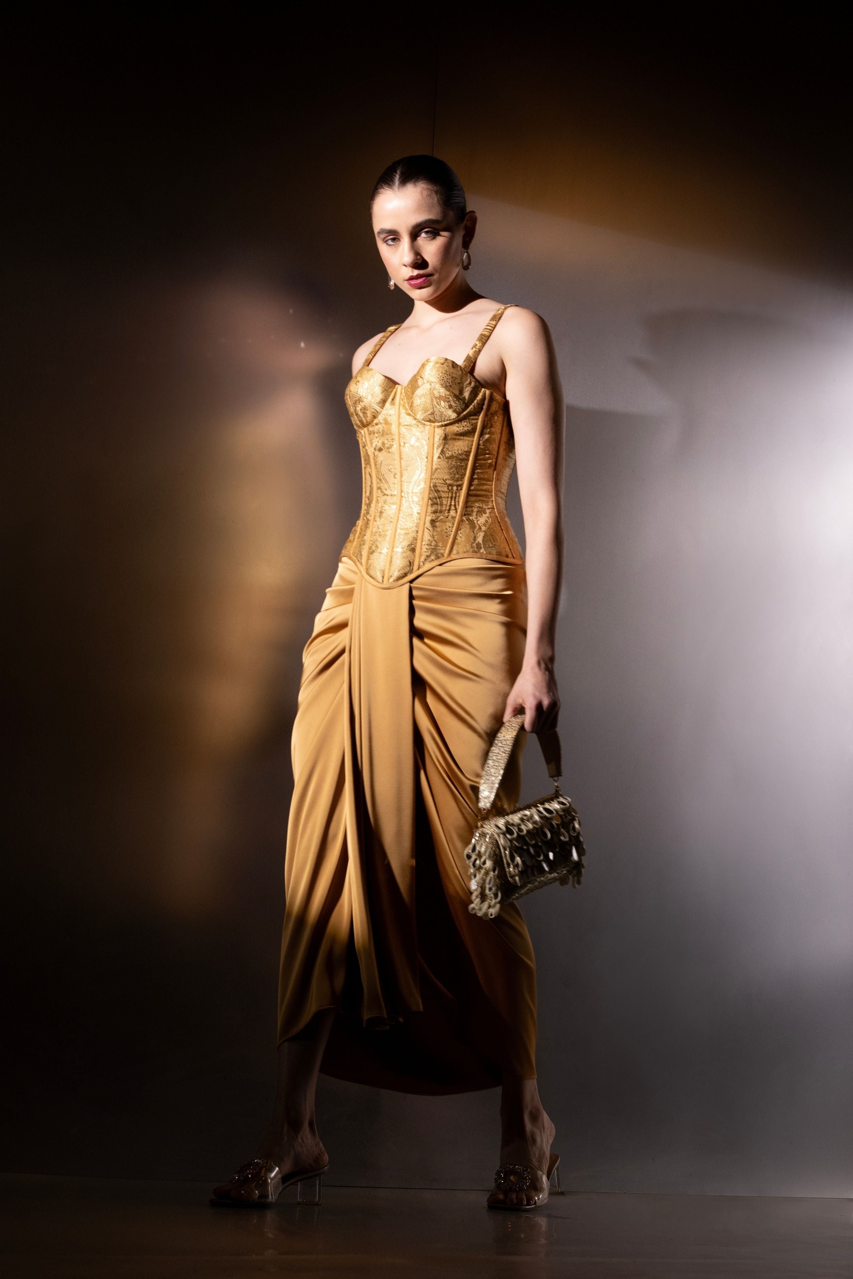 Aurelia Brocade Corset Set