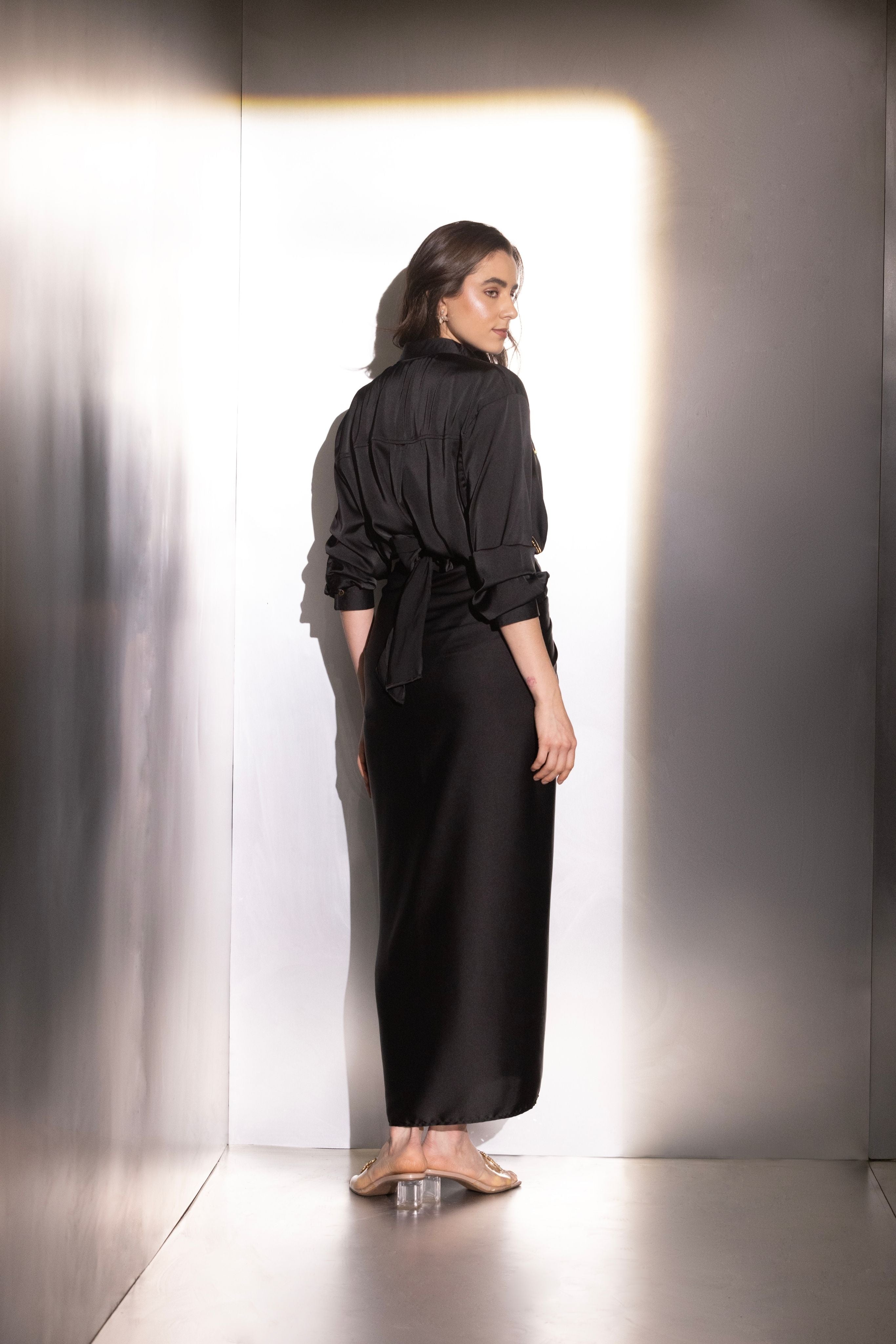 Black - Versatile pinpoint co ord set