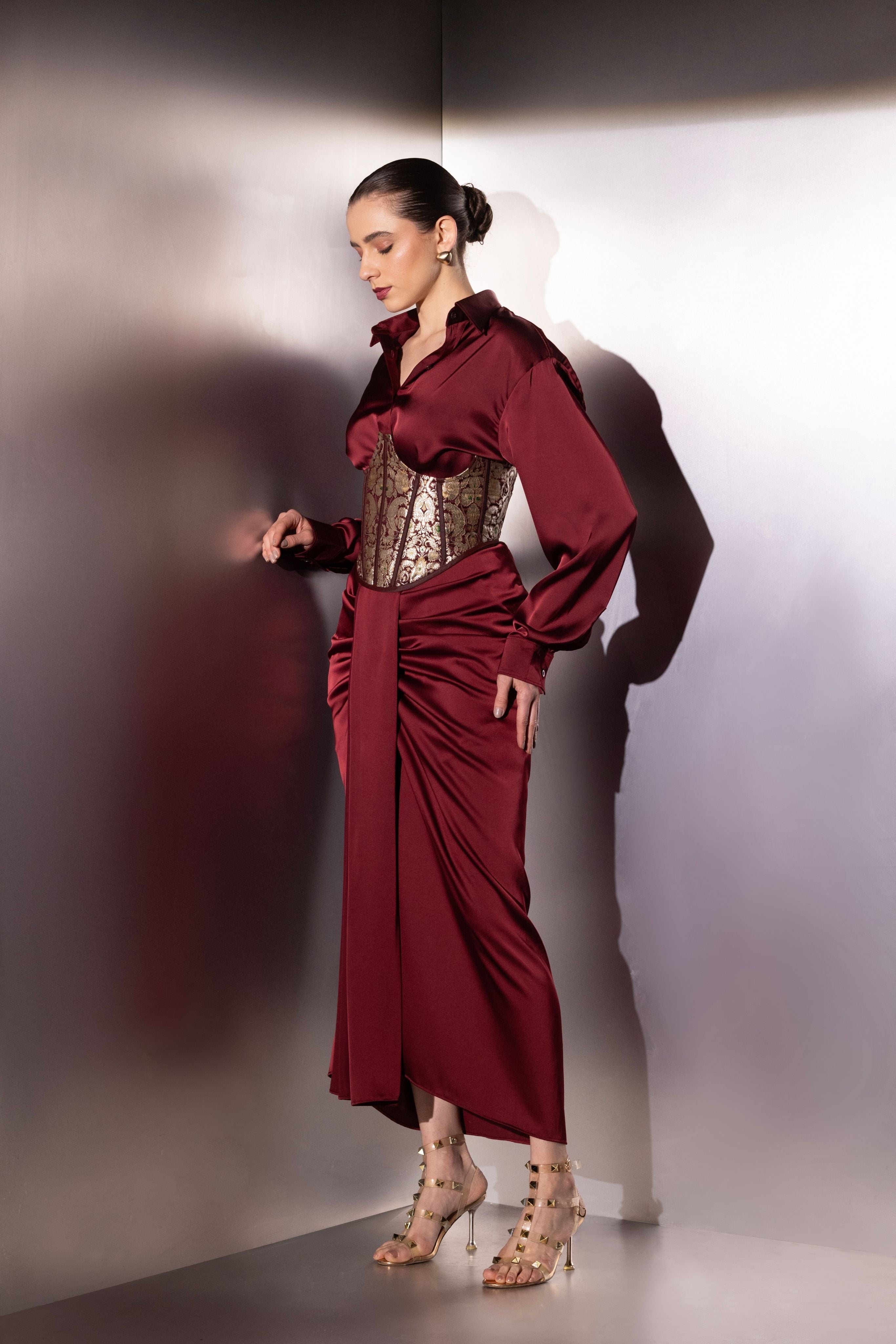 Elegant satin co-ord set