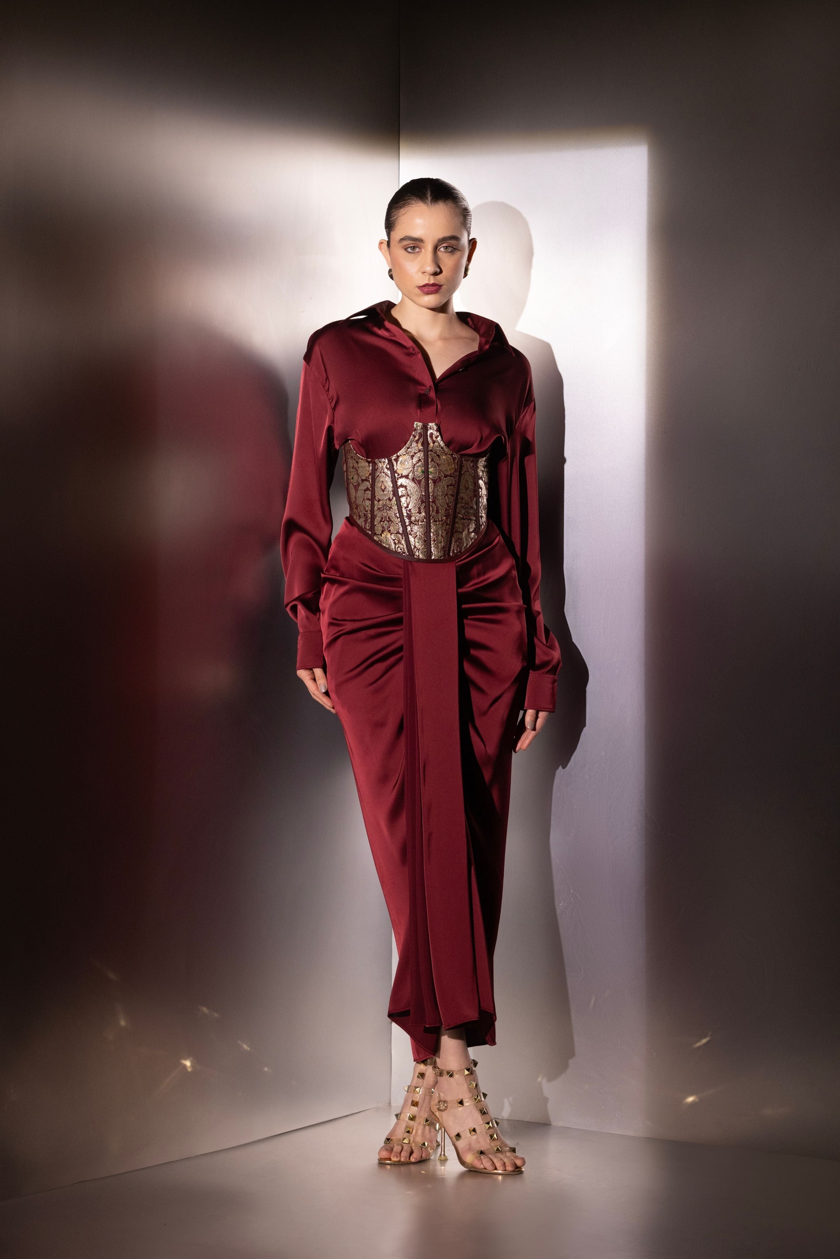 Elegant satin co-ord set