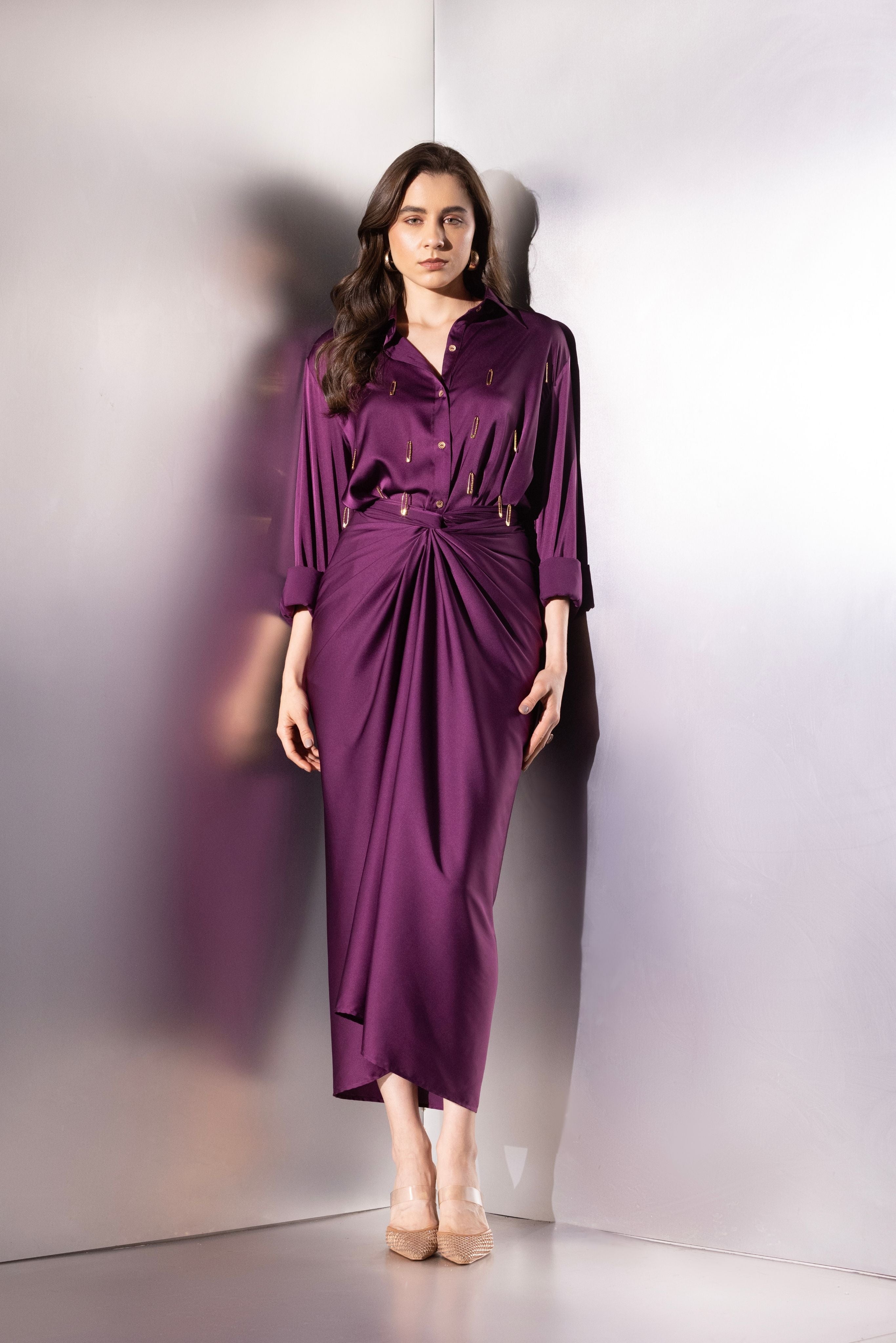 Purple Versatile Pinpoint Co-ord Set