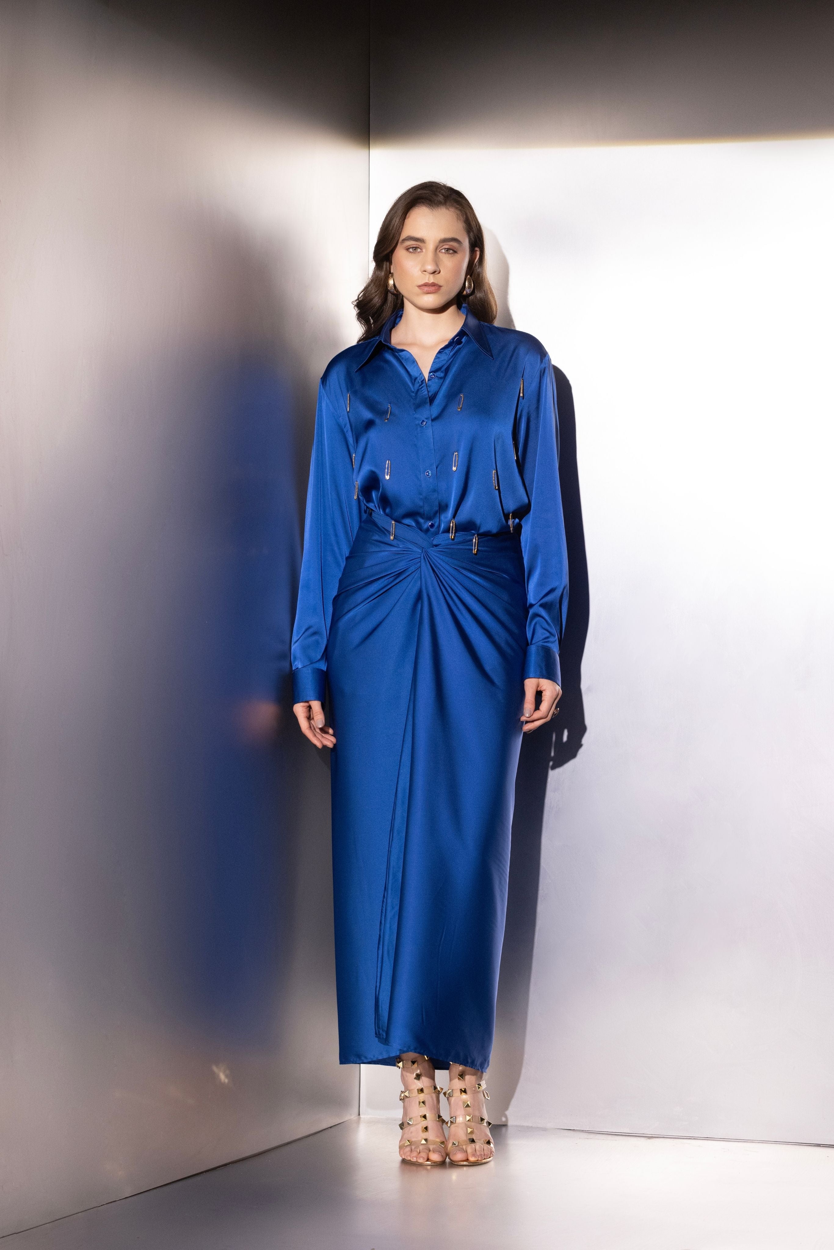 Electric Blue Versatile Pinpoint Co ord Set