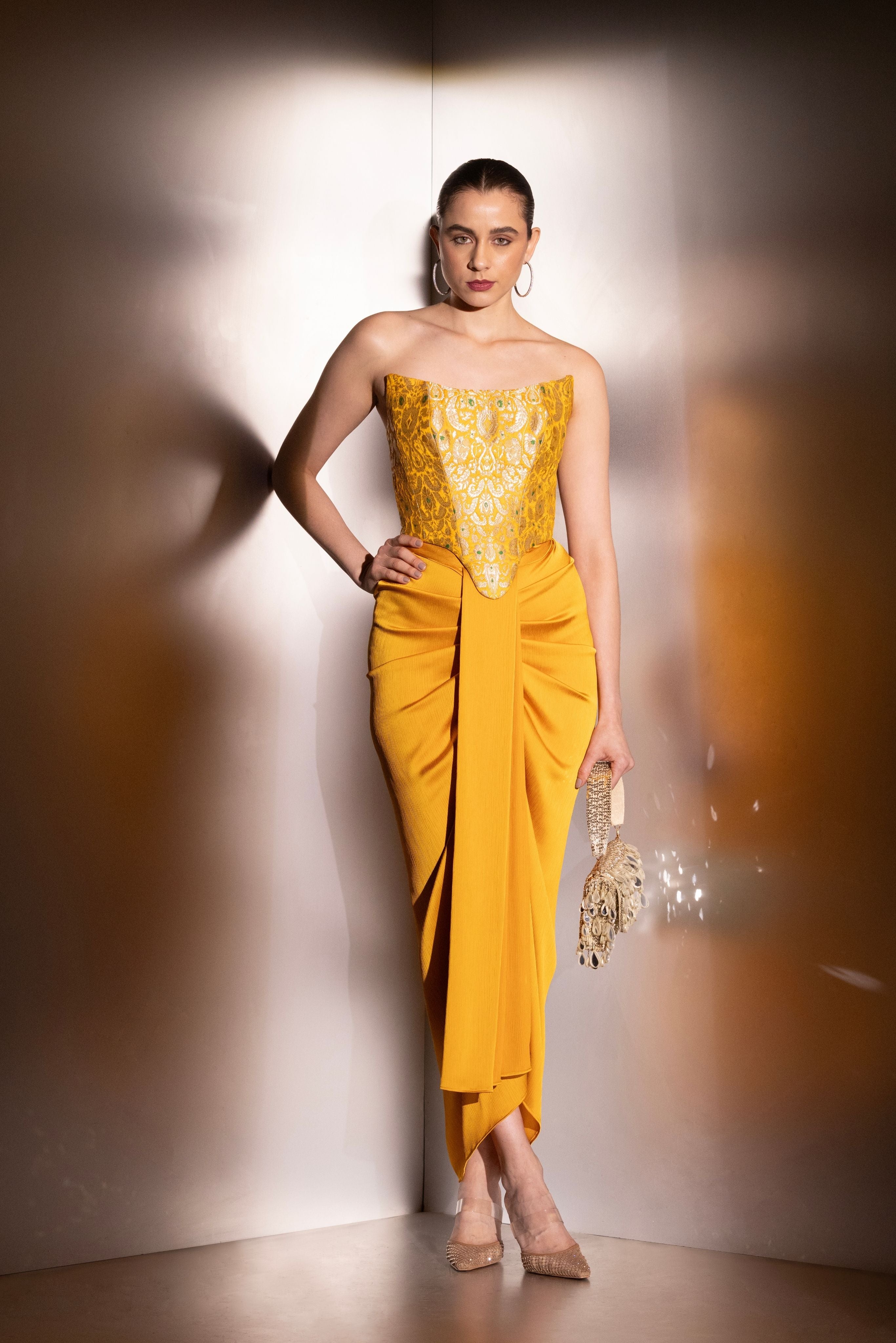 Solara Brocade Corset Set