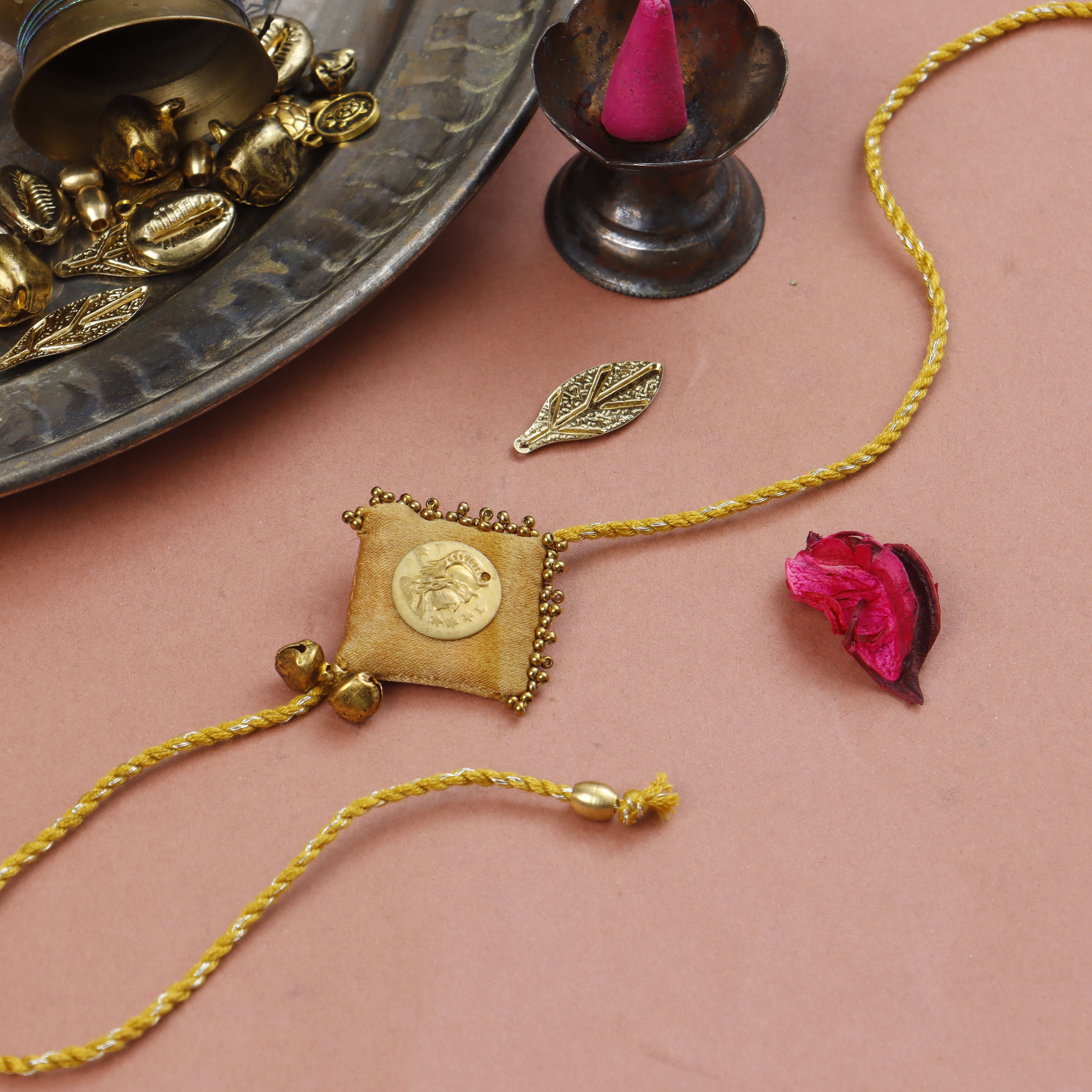 GOLDEN COIN RAKHI - Set of 4