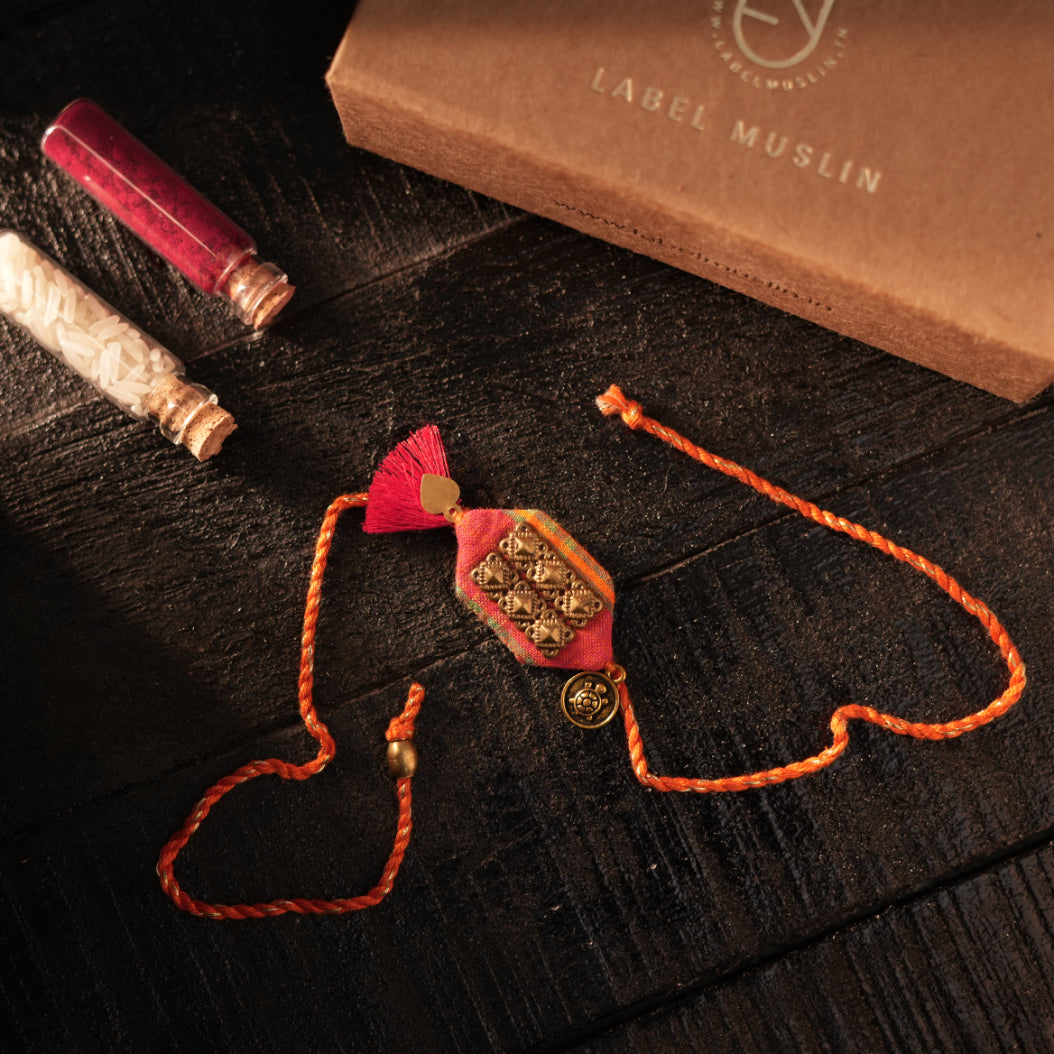 CORAL - TURTLE TASSLE BLESSING RAKHI