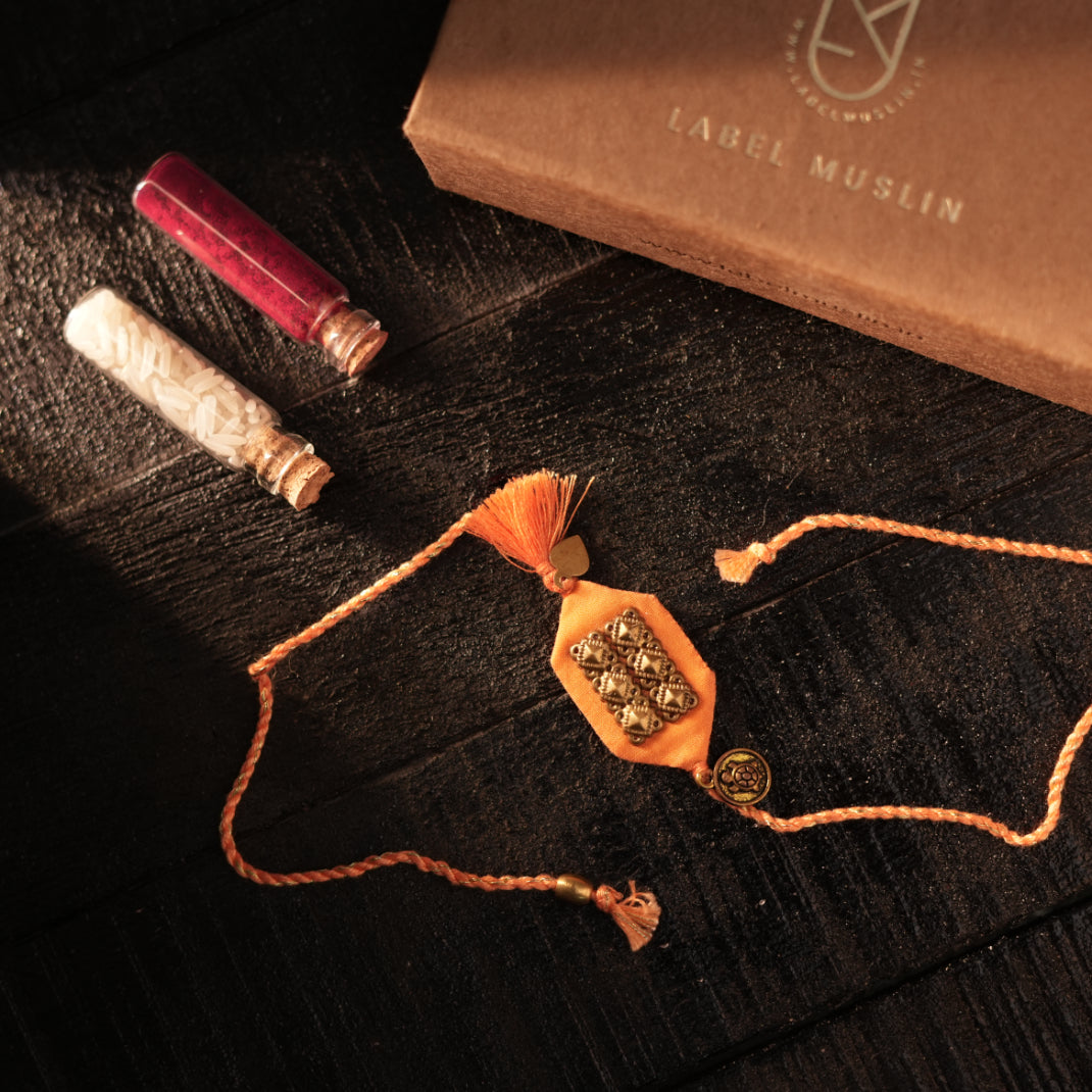 ORANGE - TURTLE TASSLE RAKHI