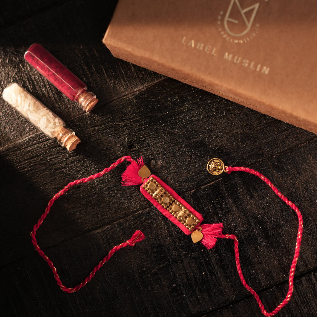 PINK - REGAL RECTANGULAR RAKHI