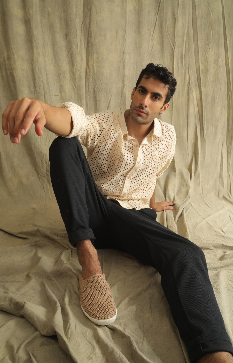 ECRU SHADOW WORK SHIRT