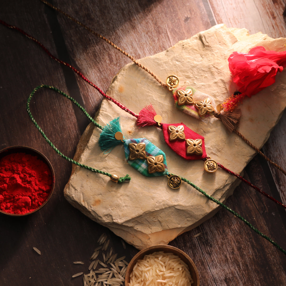 BLOOM KNOT RAKHI - Set of 3