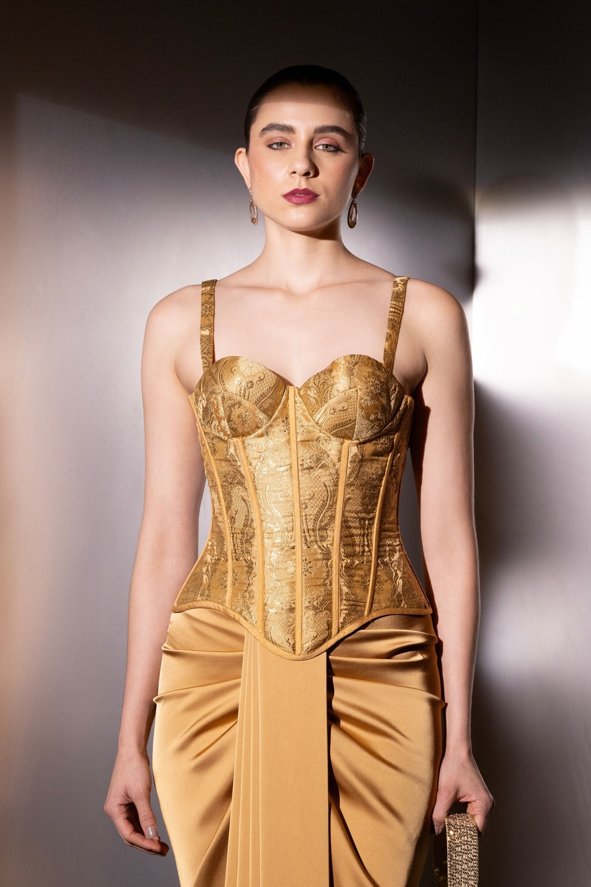 Aurelia Brocade Corset Set