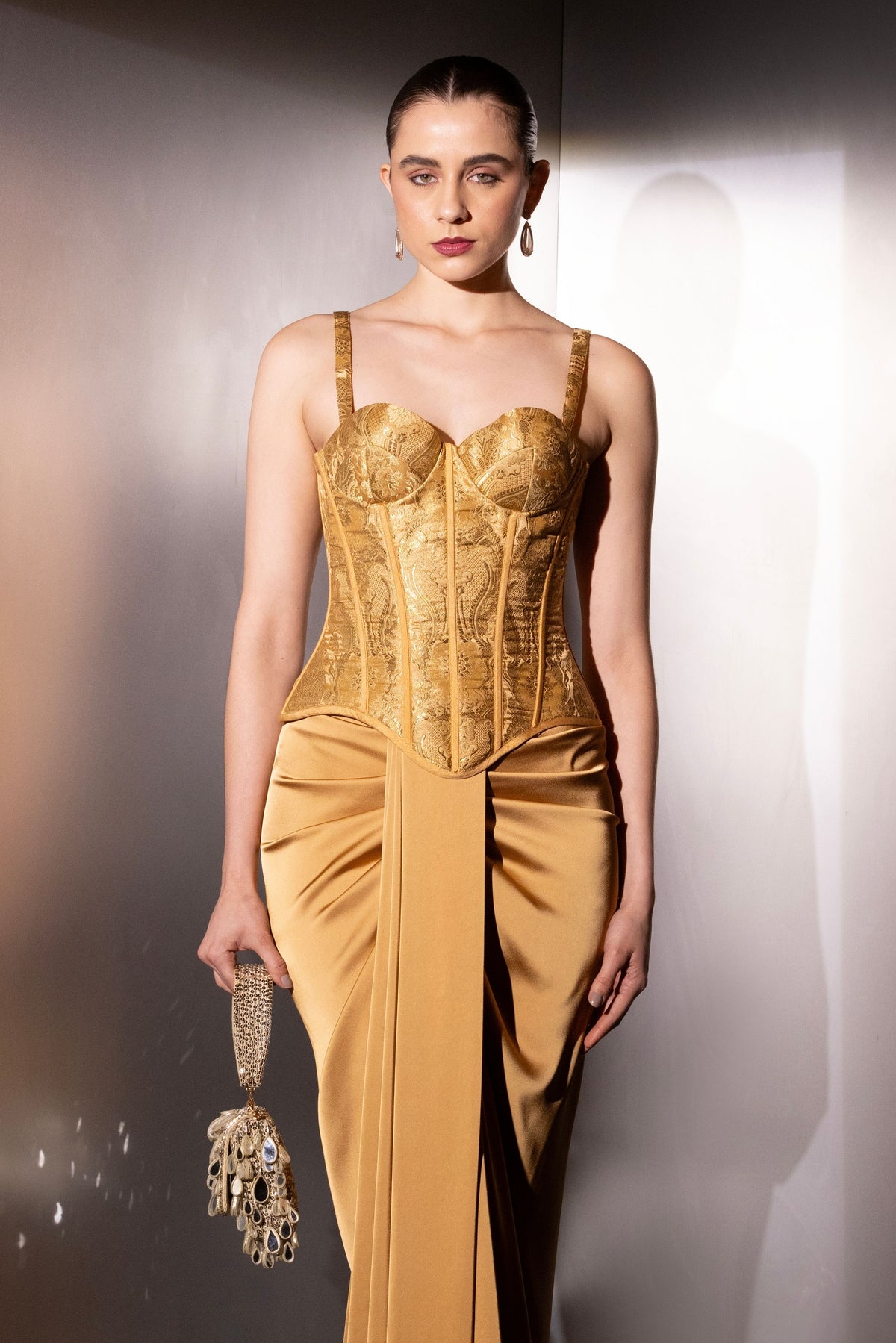 Aurelia Brocade Corset Set