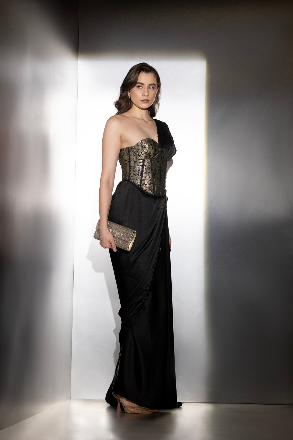 Noir Drape Corset Saree