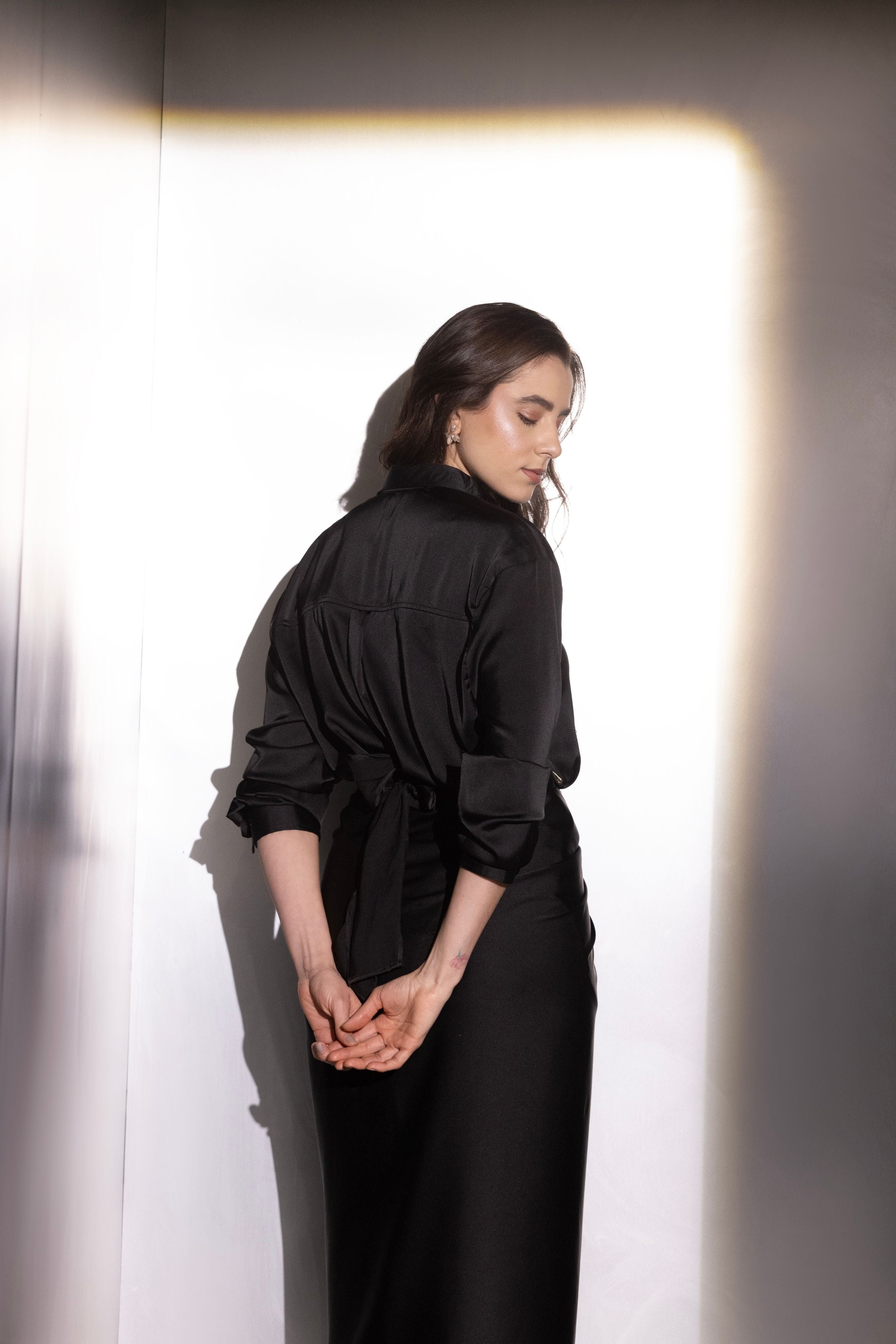 Black - Versatile pinpoint co ord set