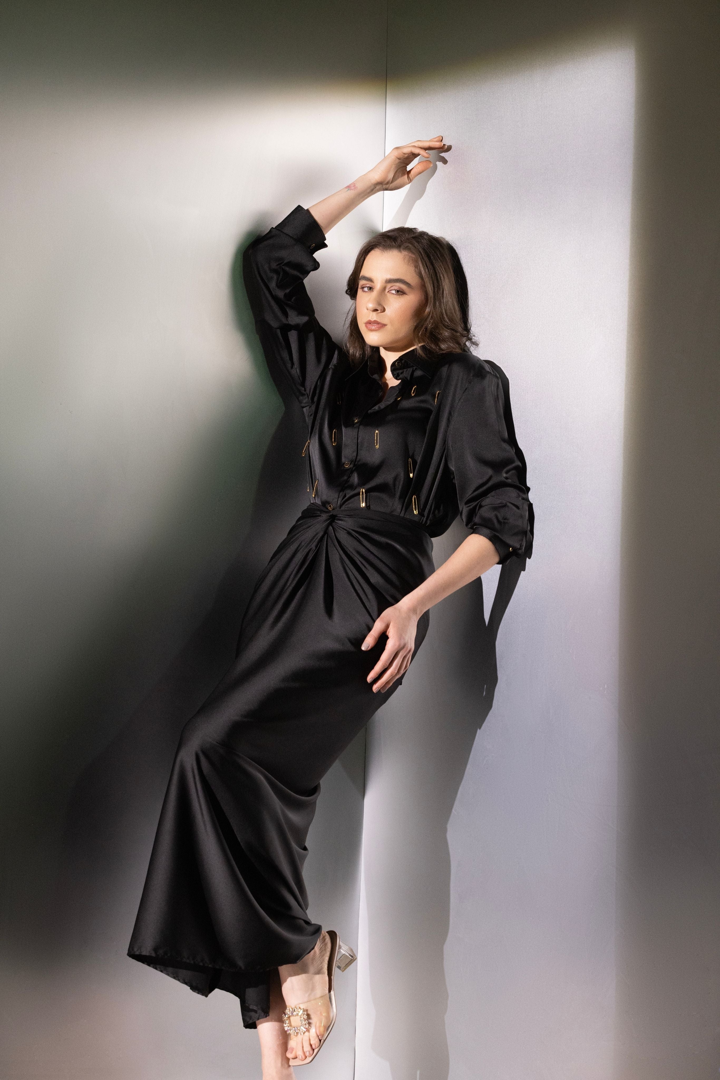 Black - Versatile pinpoint co ord set