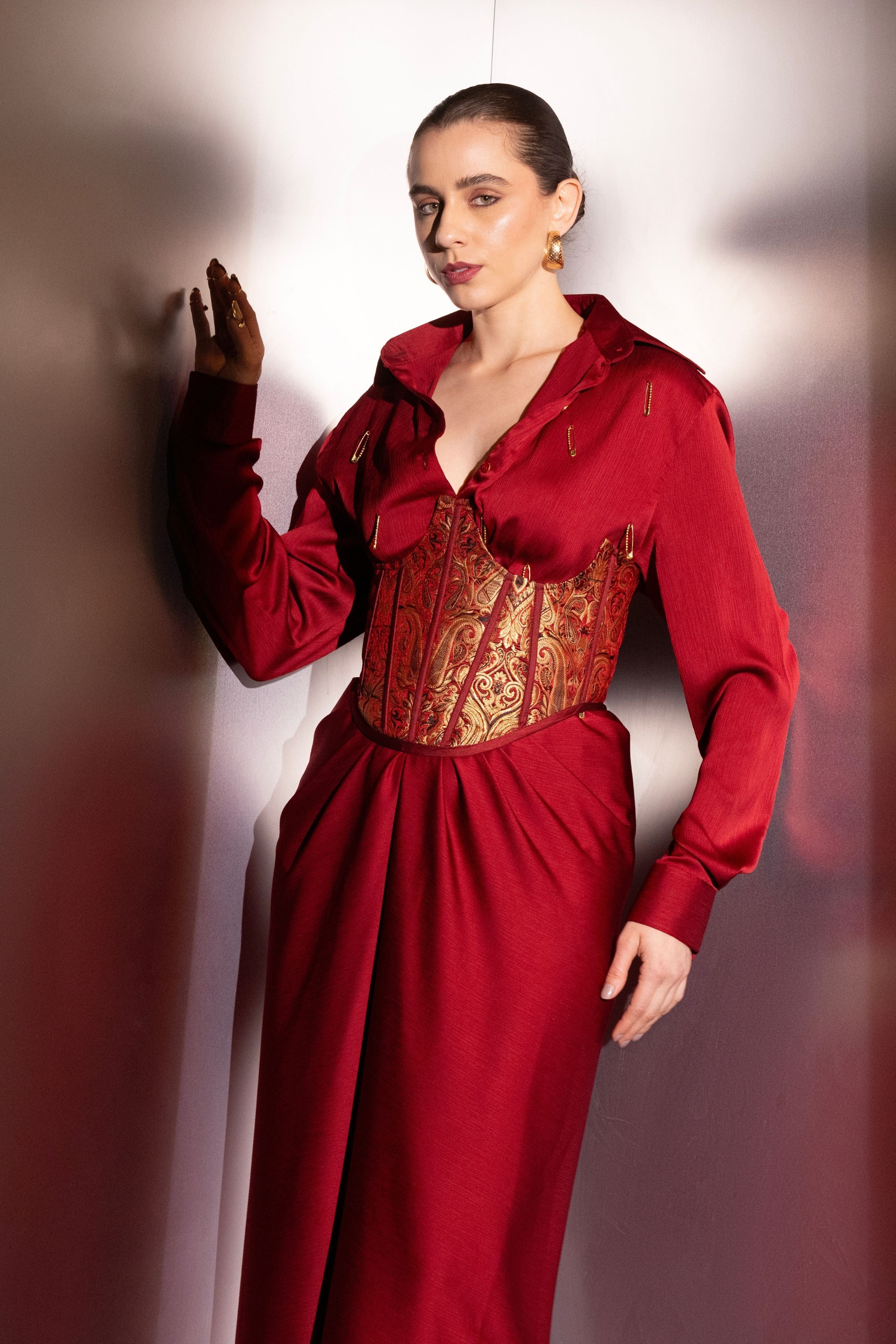 Elegant satin co-ord set