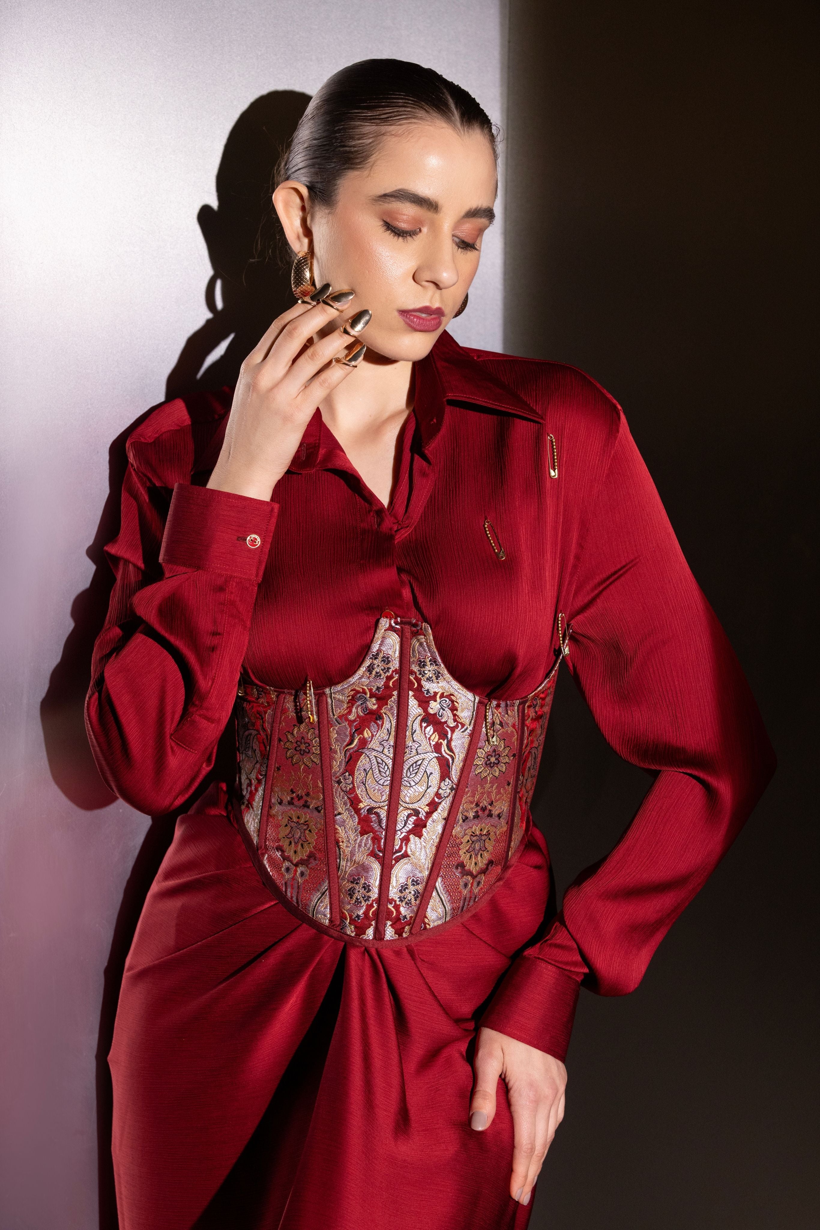 Elegant satin co-ord set