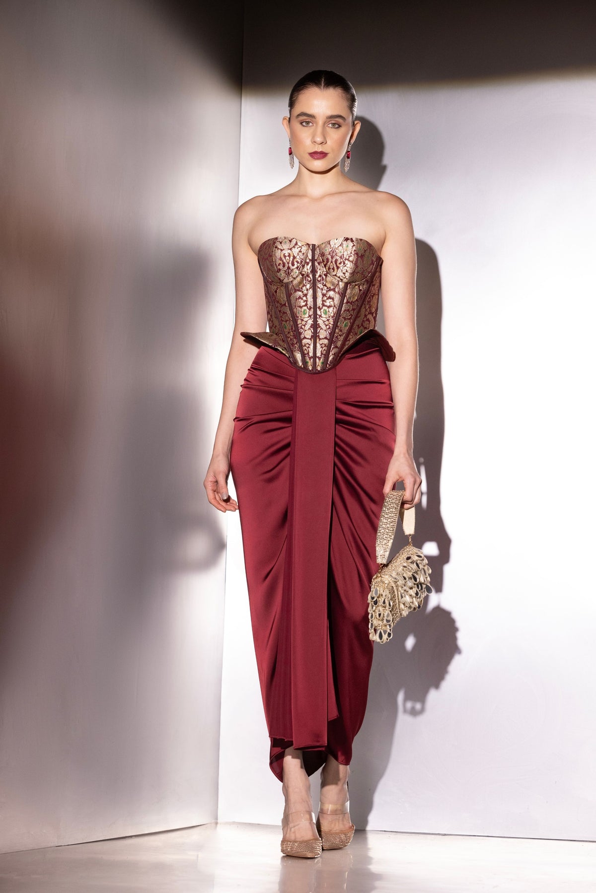 Valencia Peplum Corset Set