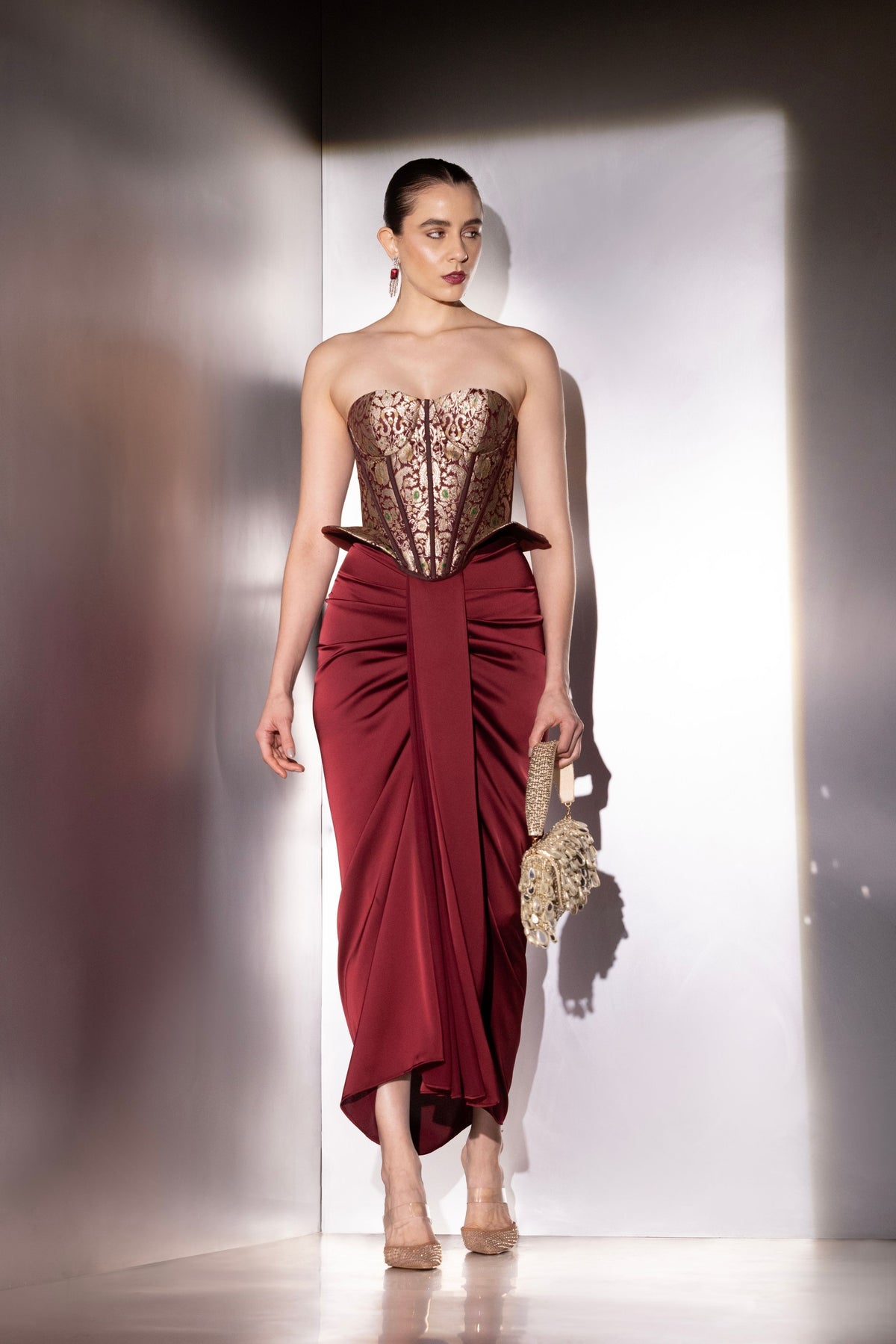 Valencia Peplum Corset Set