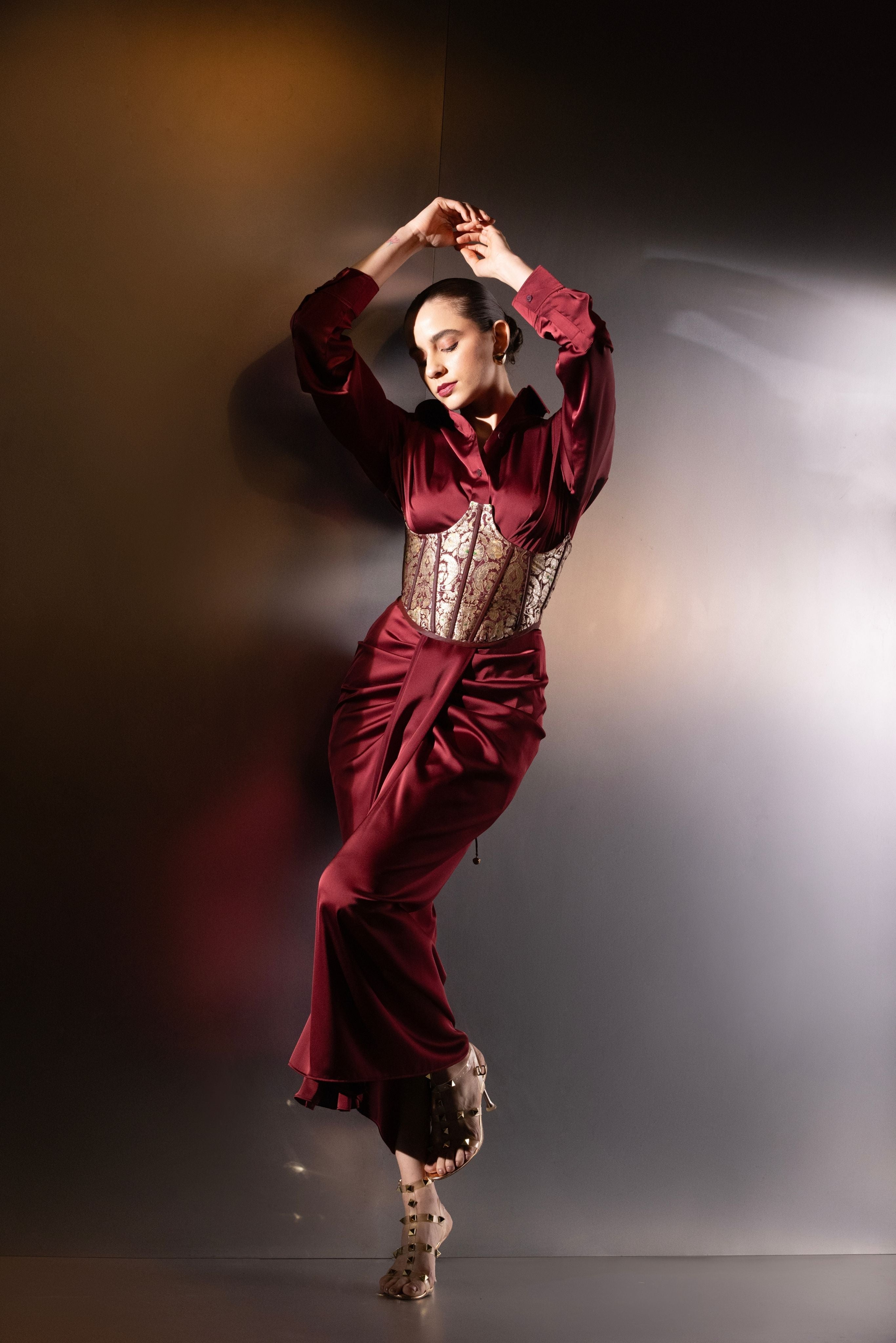 Elegant satin co-ord set