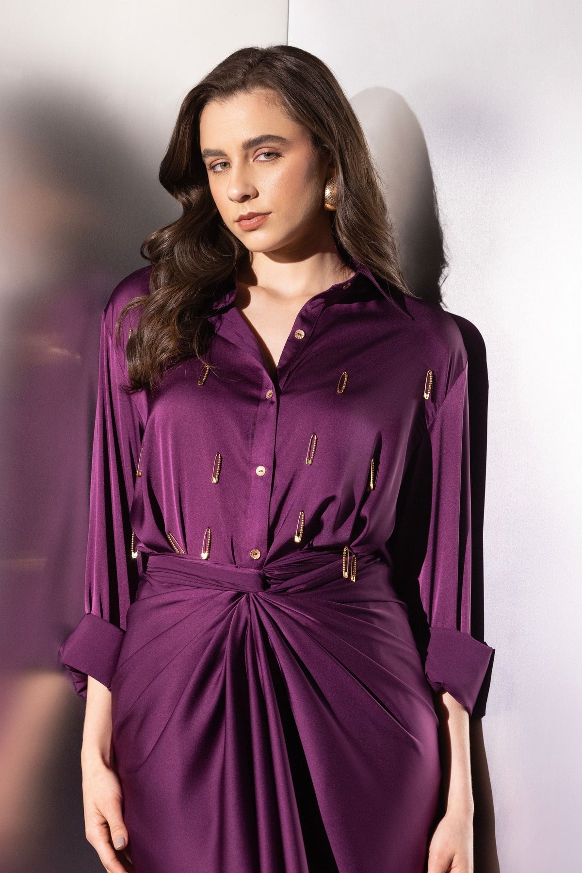 Purple Versatile Pinpoint Co-ord Set