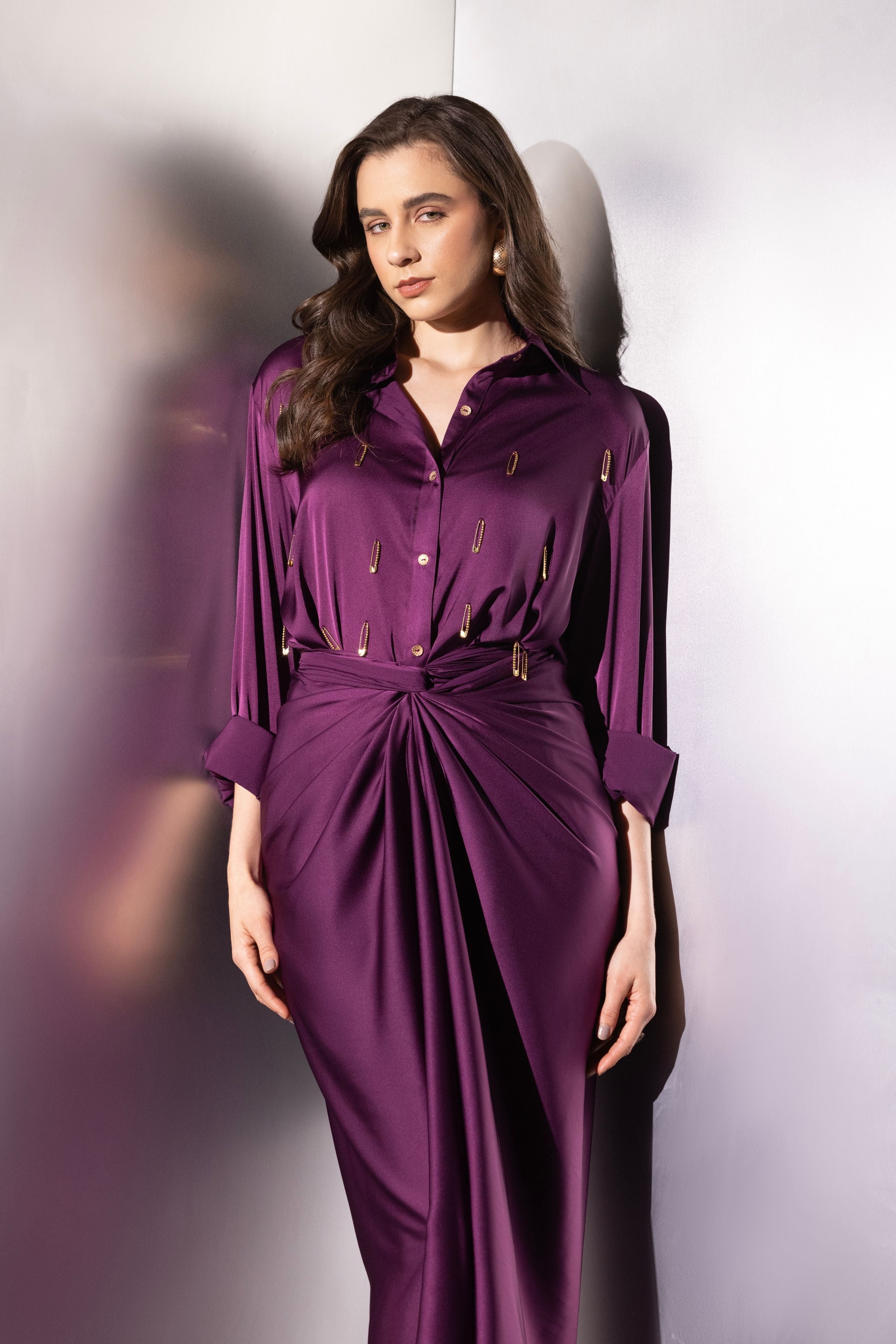 Purple Versatile Pinpoint Co-ord Set
