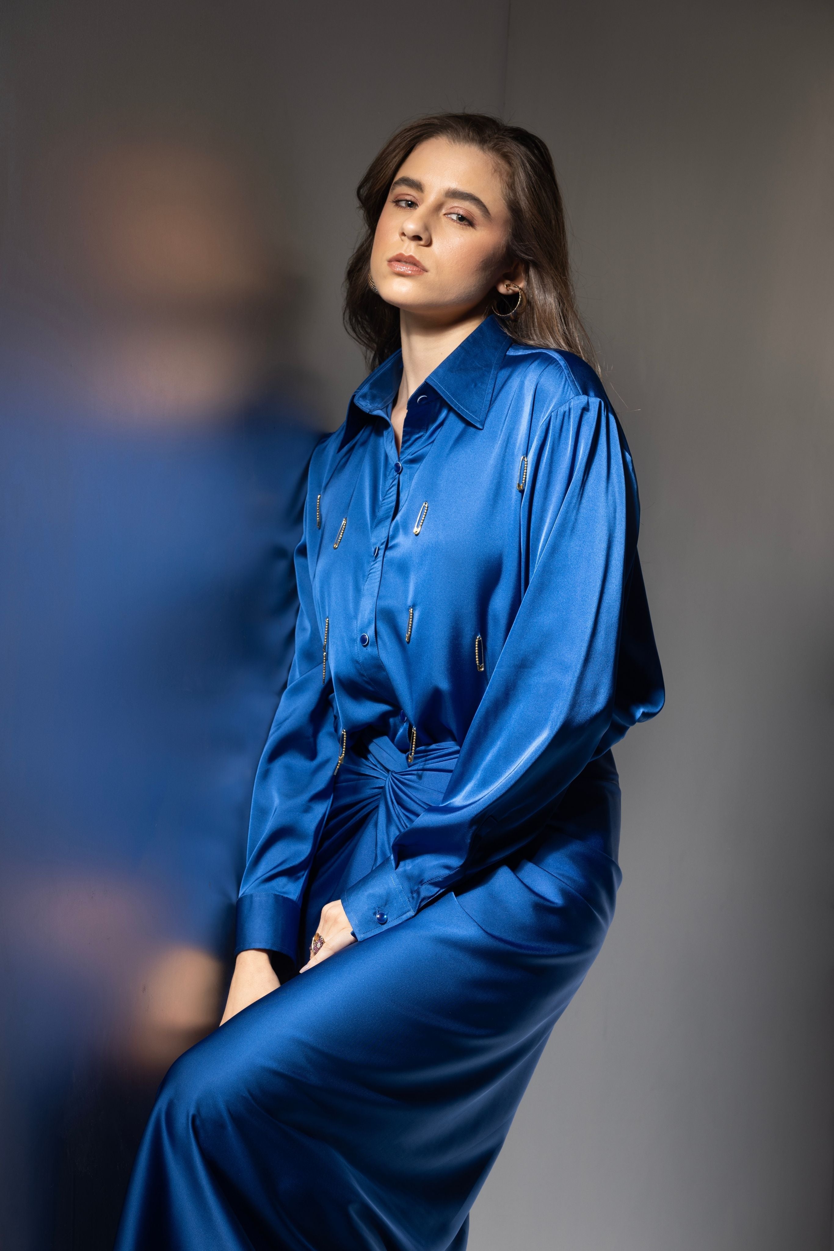 Electric Blue Versatile Pinpoint Co ord Set