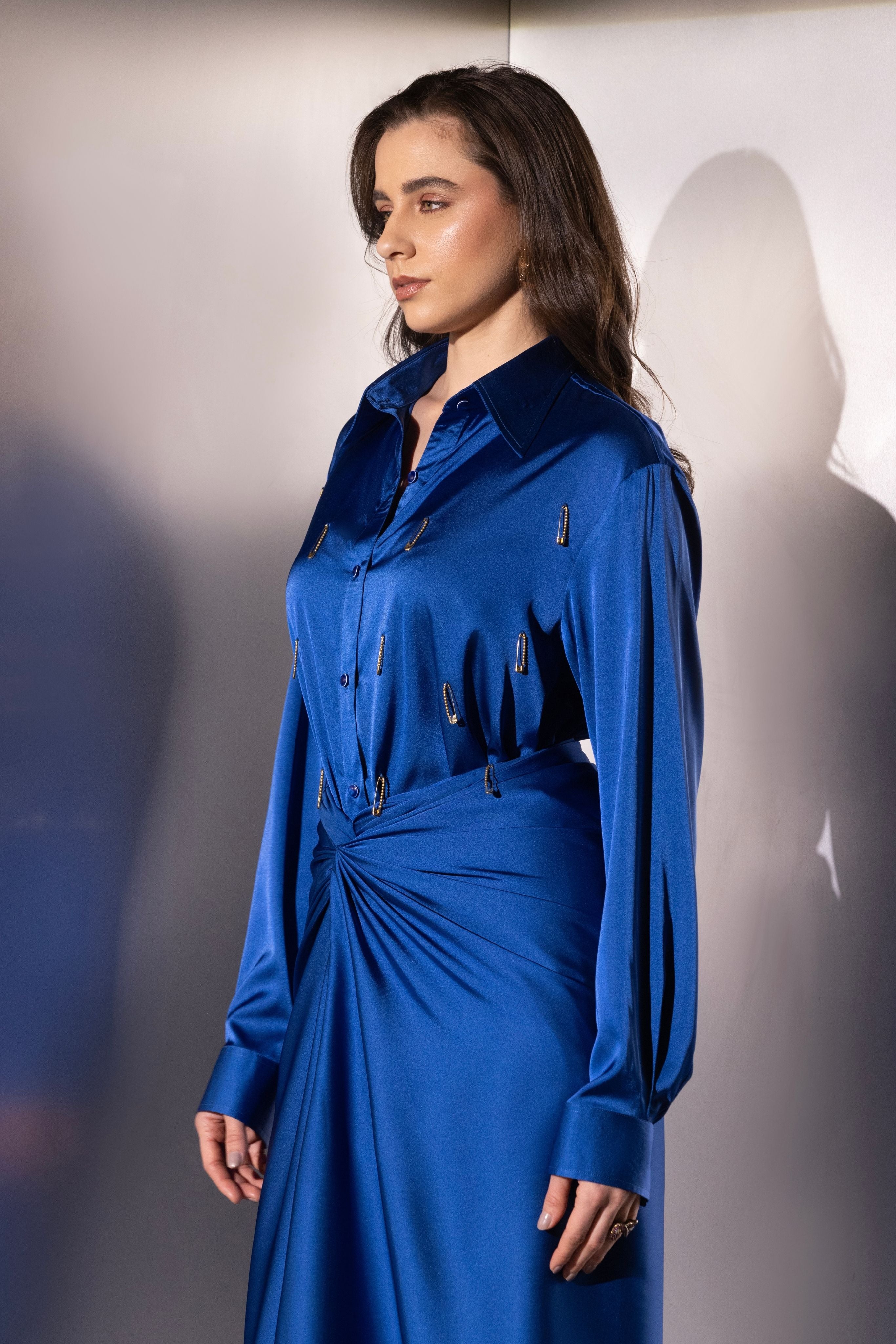 Electric Blue Versatile Pinpoint Co ord Set