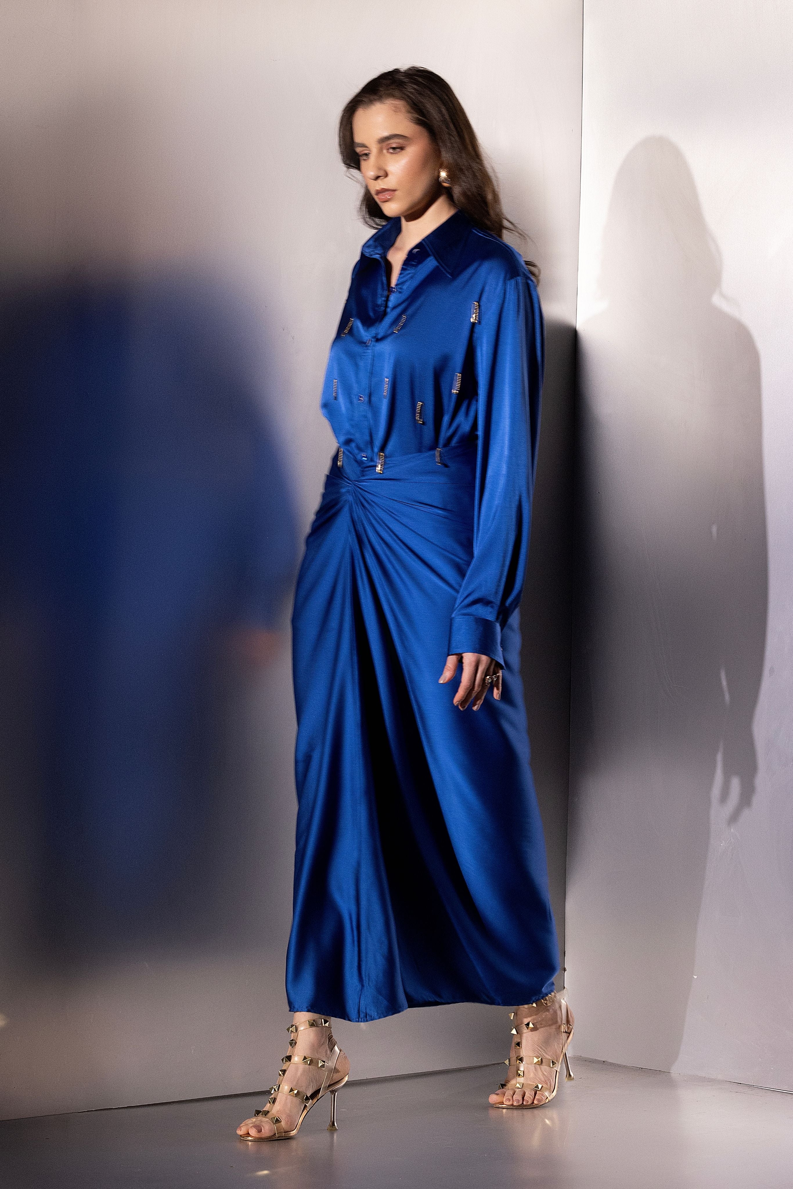Electric Blue Versatile Pinpoint Co ord Set