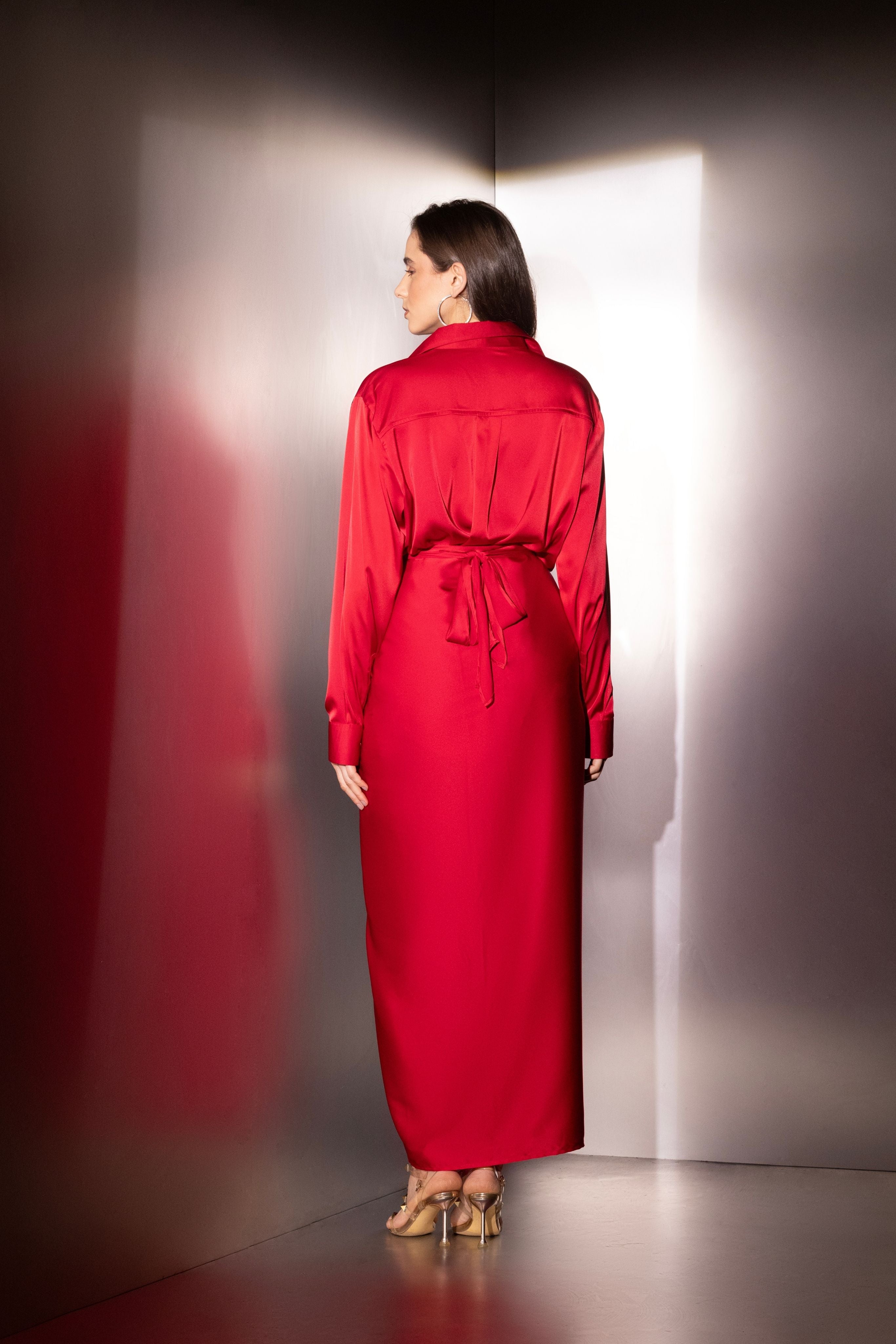 Red Versatile Pinpoint Co-ord Set