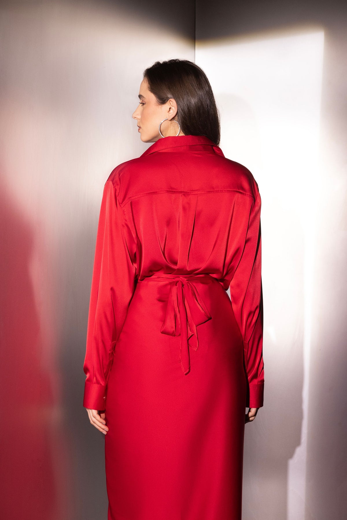 Red Versatile Pinpoint Co-ord Set