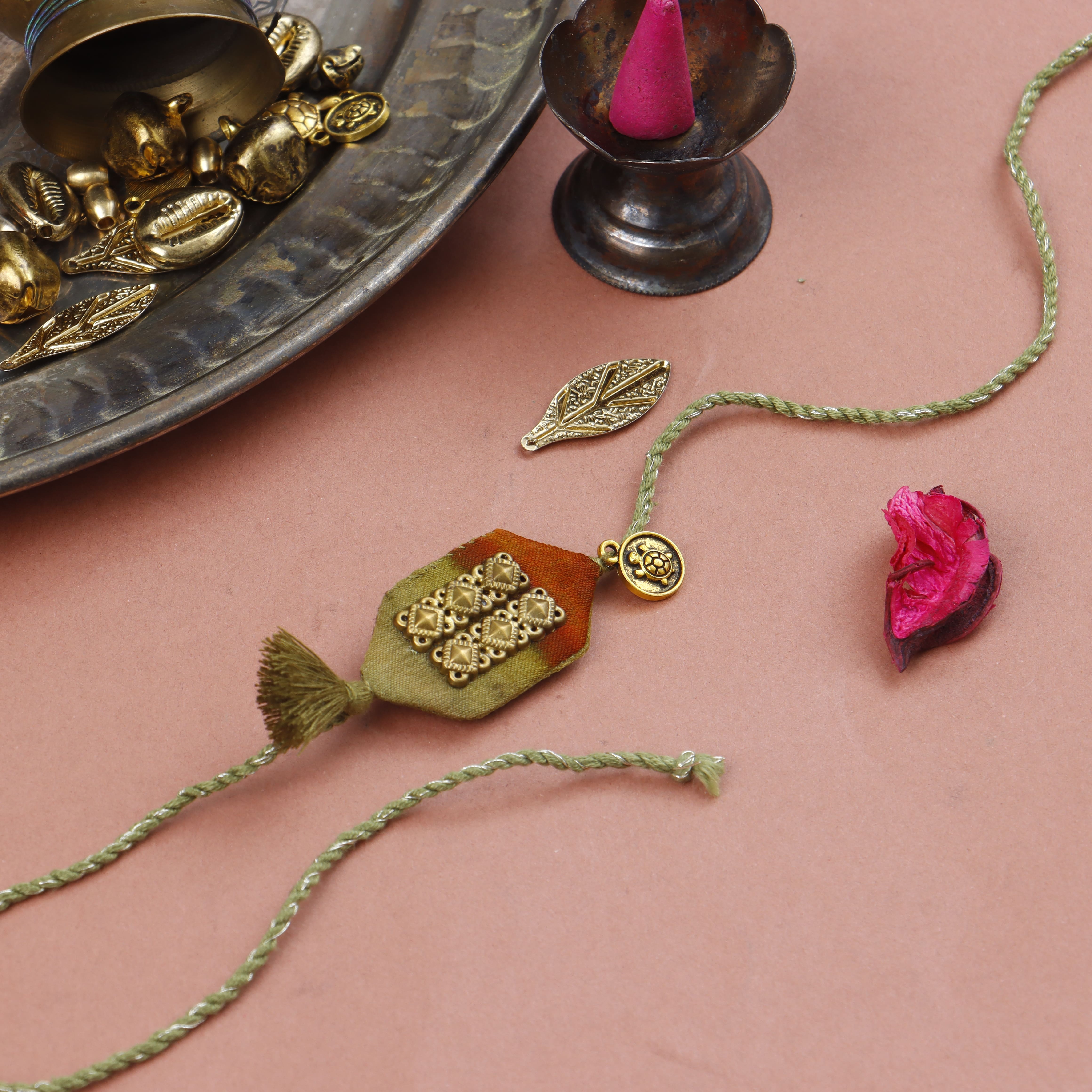 TURTLE TASSLE BLESSING RAKHI - Set of 2