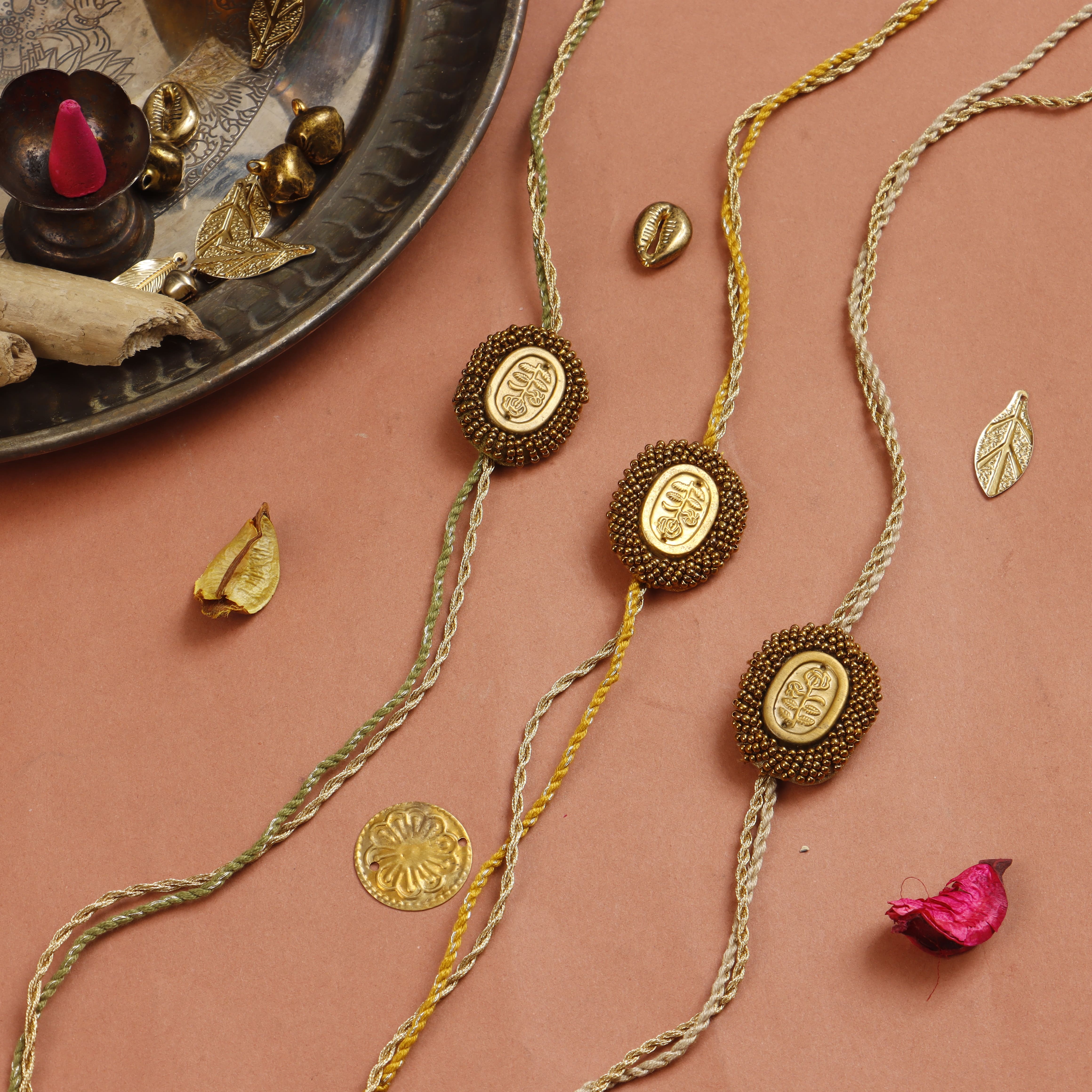 OLIVE - GOLDEN BLOOM RAKHI