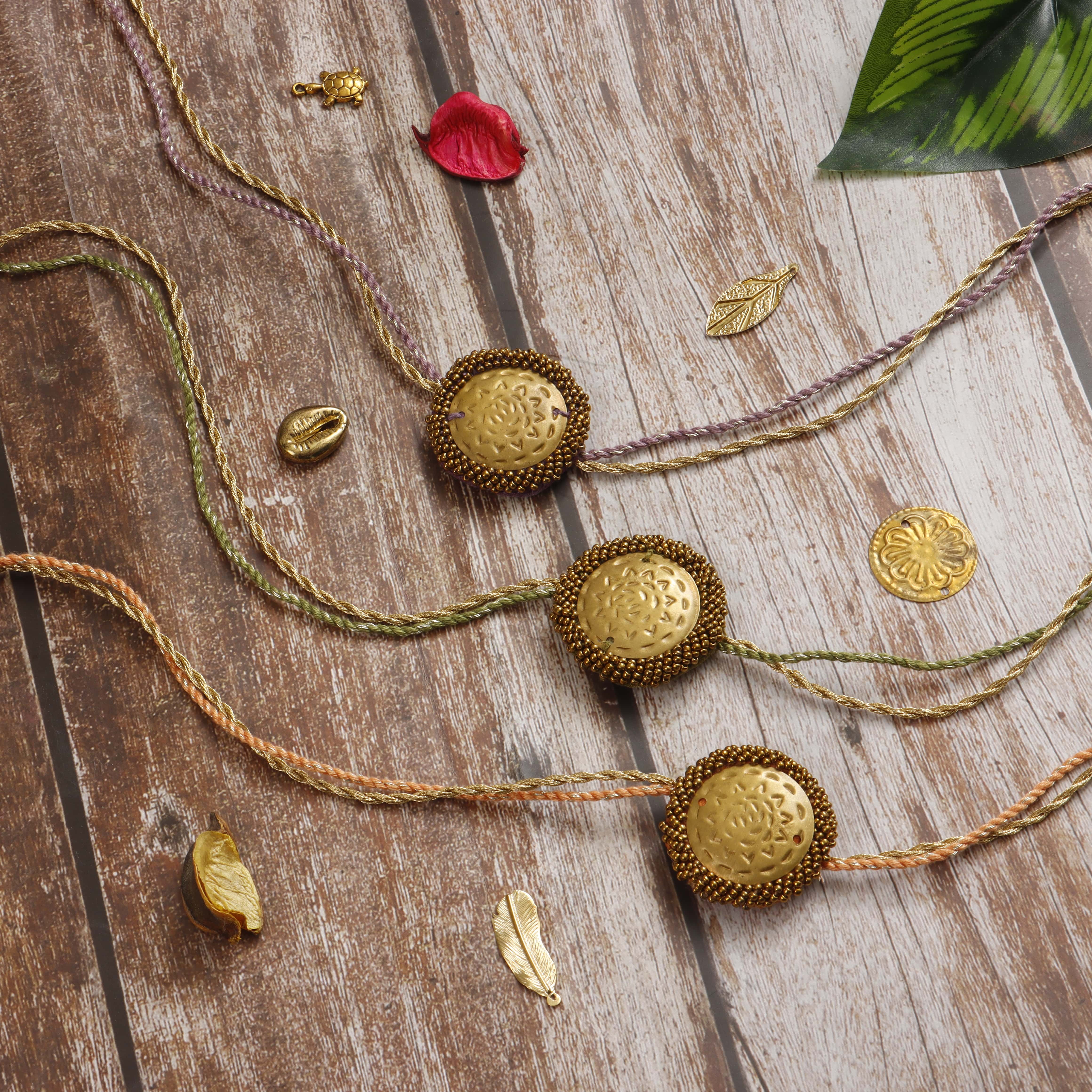 TANGERINE - BRASS BLOSSOM RAKHI