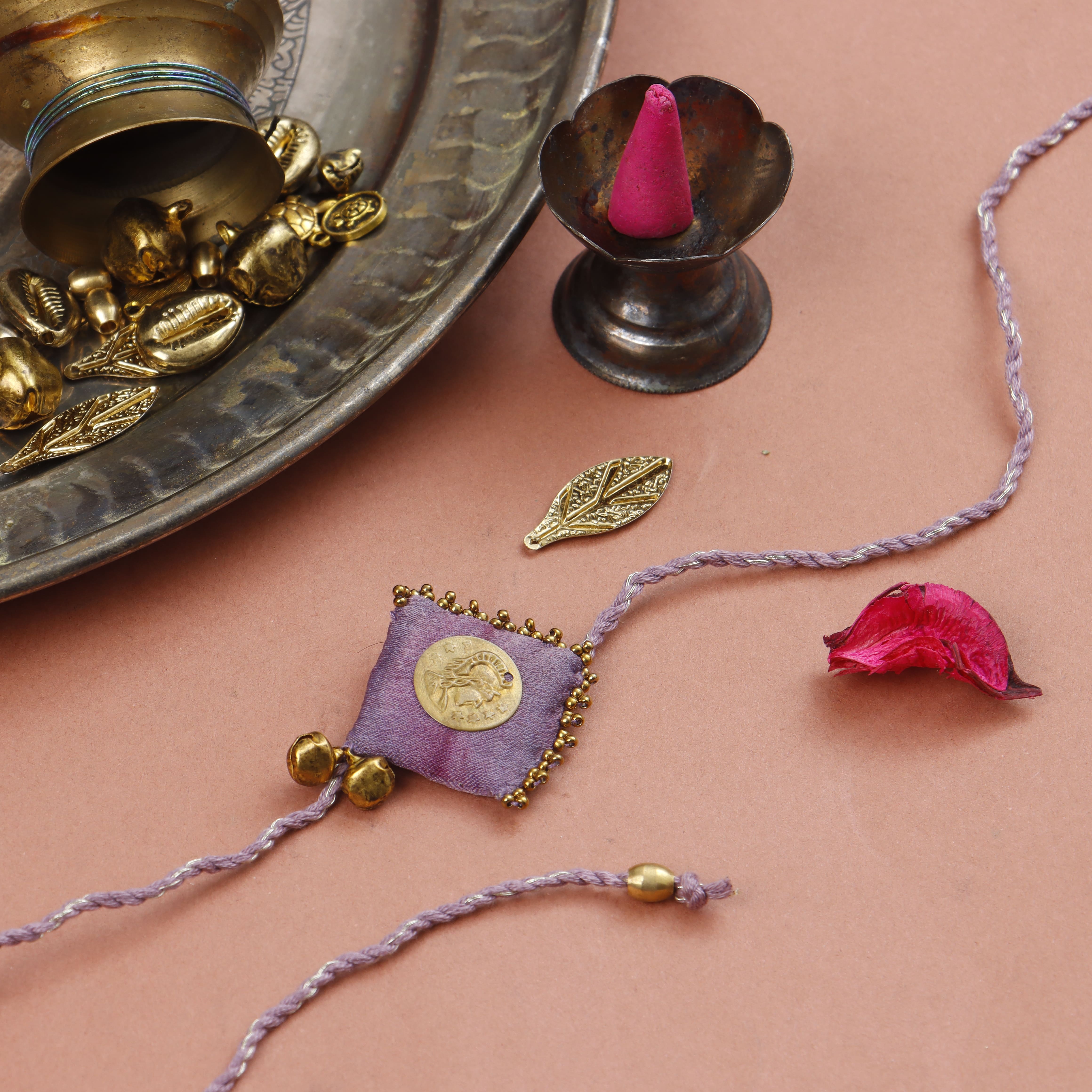 LILAC - GOLDEN COIN RAKHI