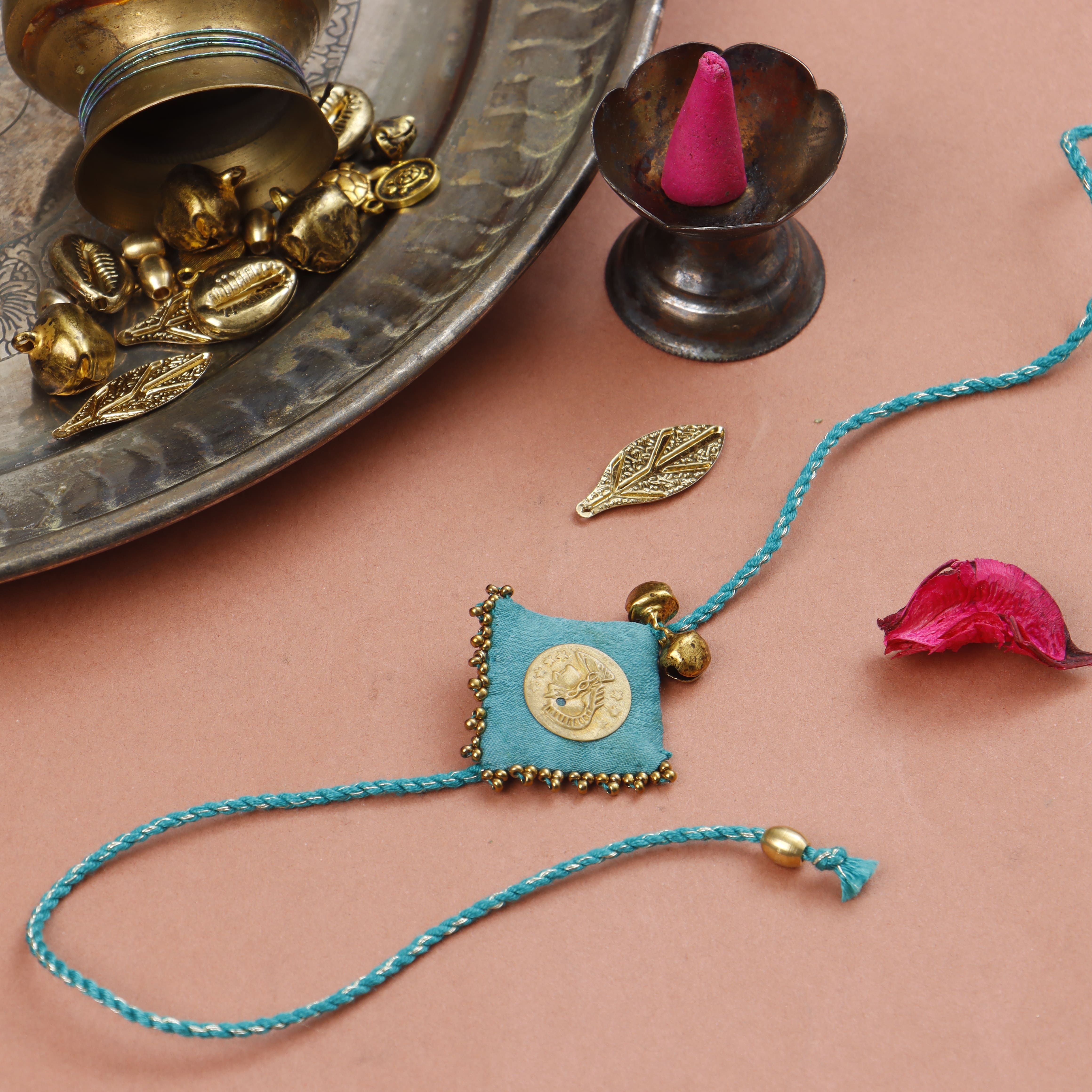 GOLDEN COIN RAKHI - Set of 4