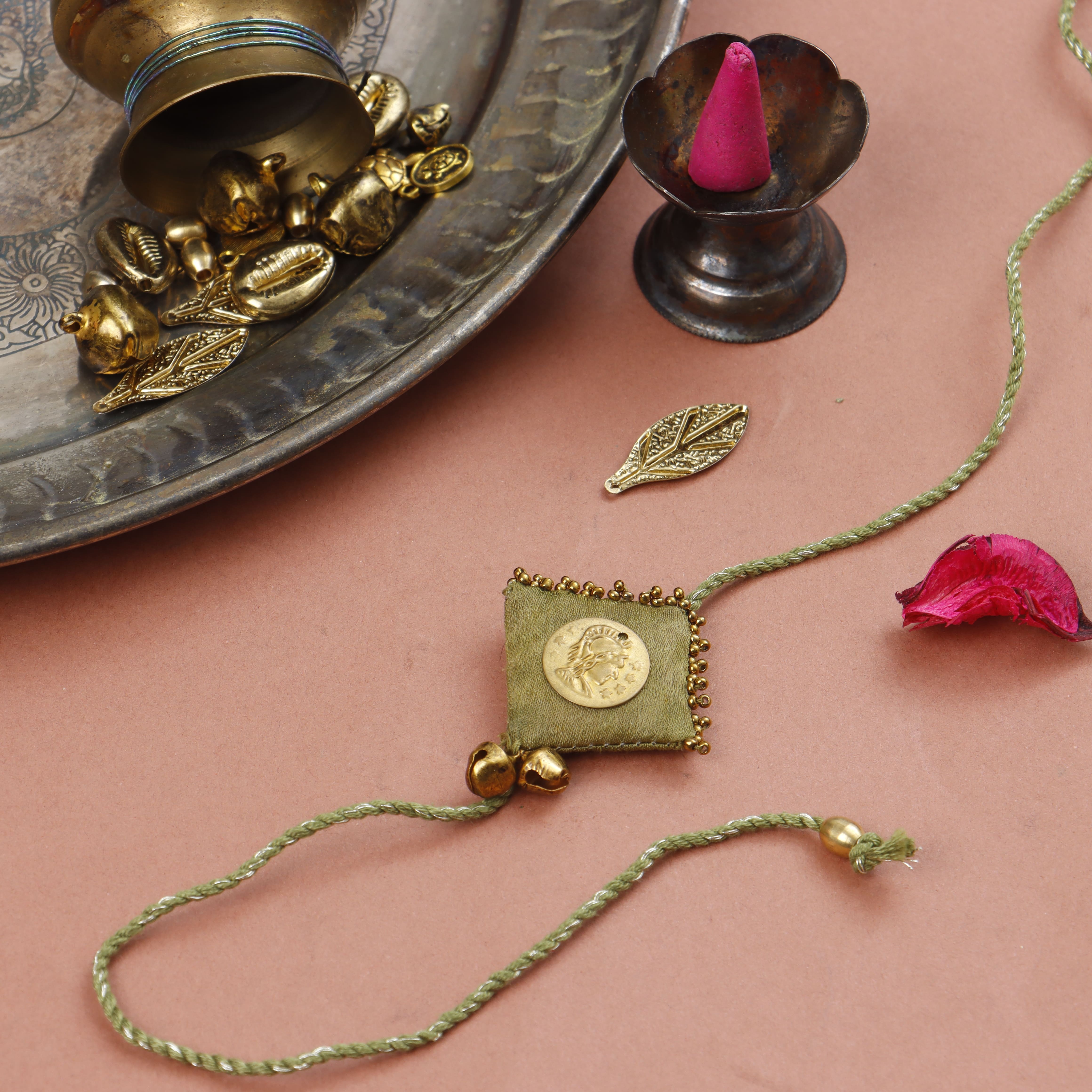 OLIVE - GOLDEN COIN RAKHI