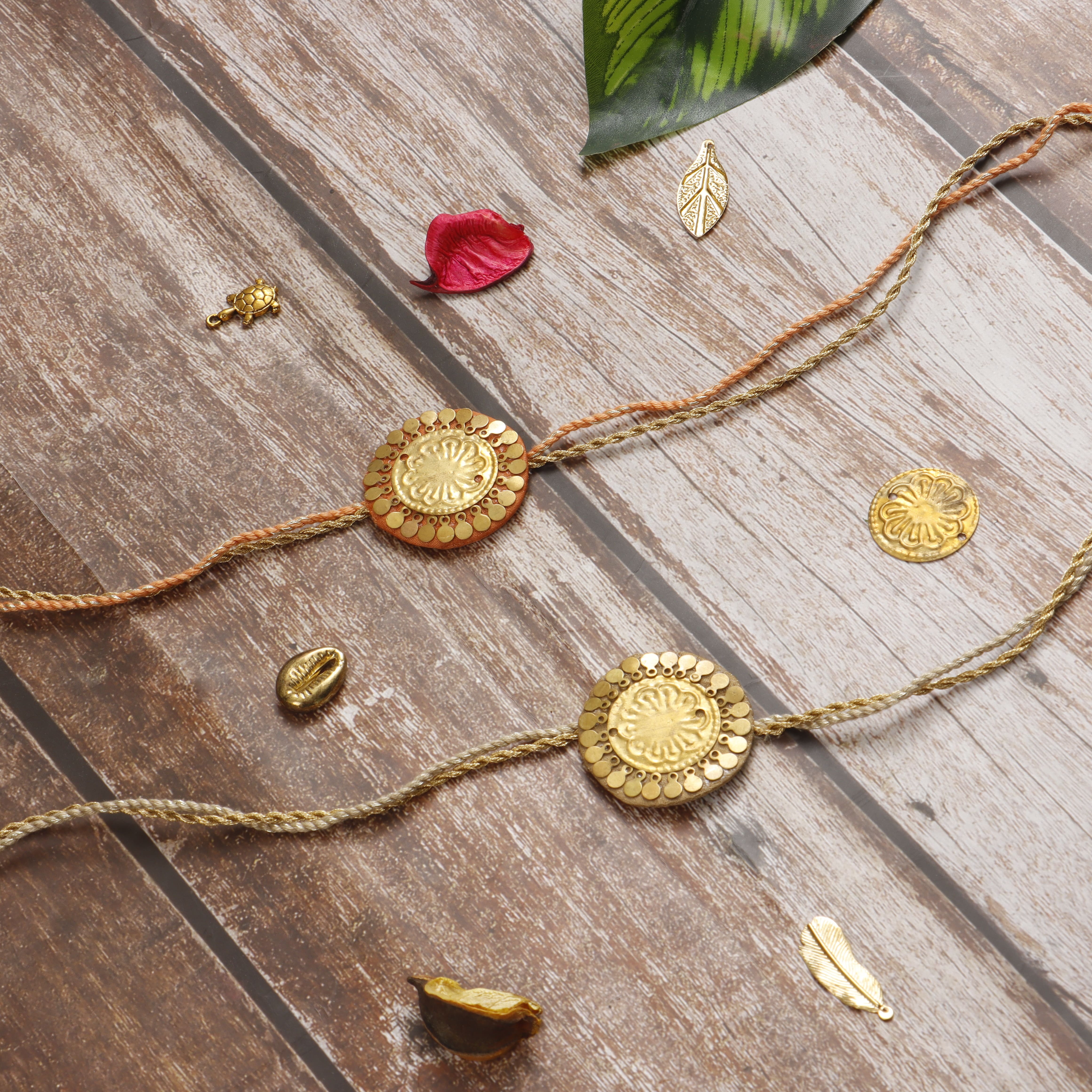 SUNLIT ROUND RAKHI - Set of 2