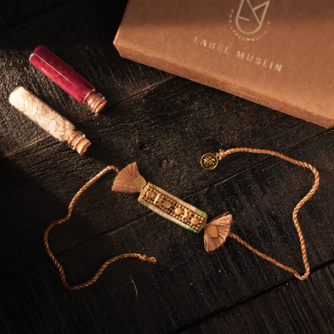 BEIGE - REGAL RECTANGULAR RAKHI